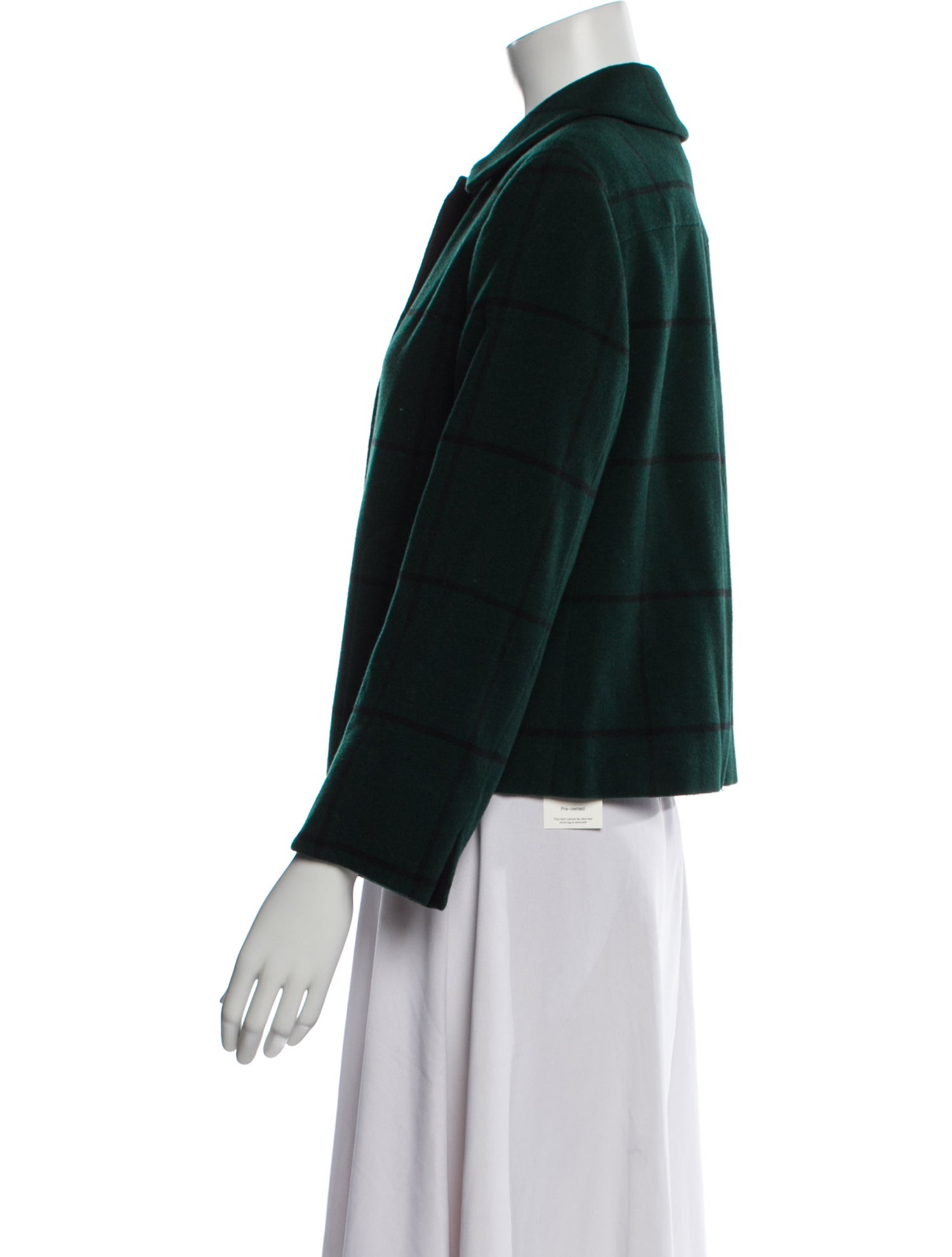 Akris Punto Wool Plaid Print Evening Jacket