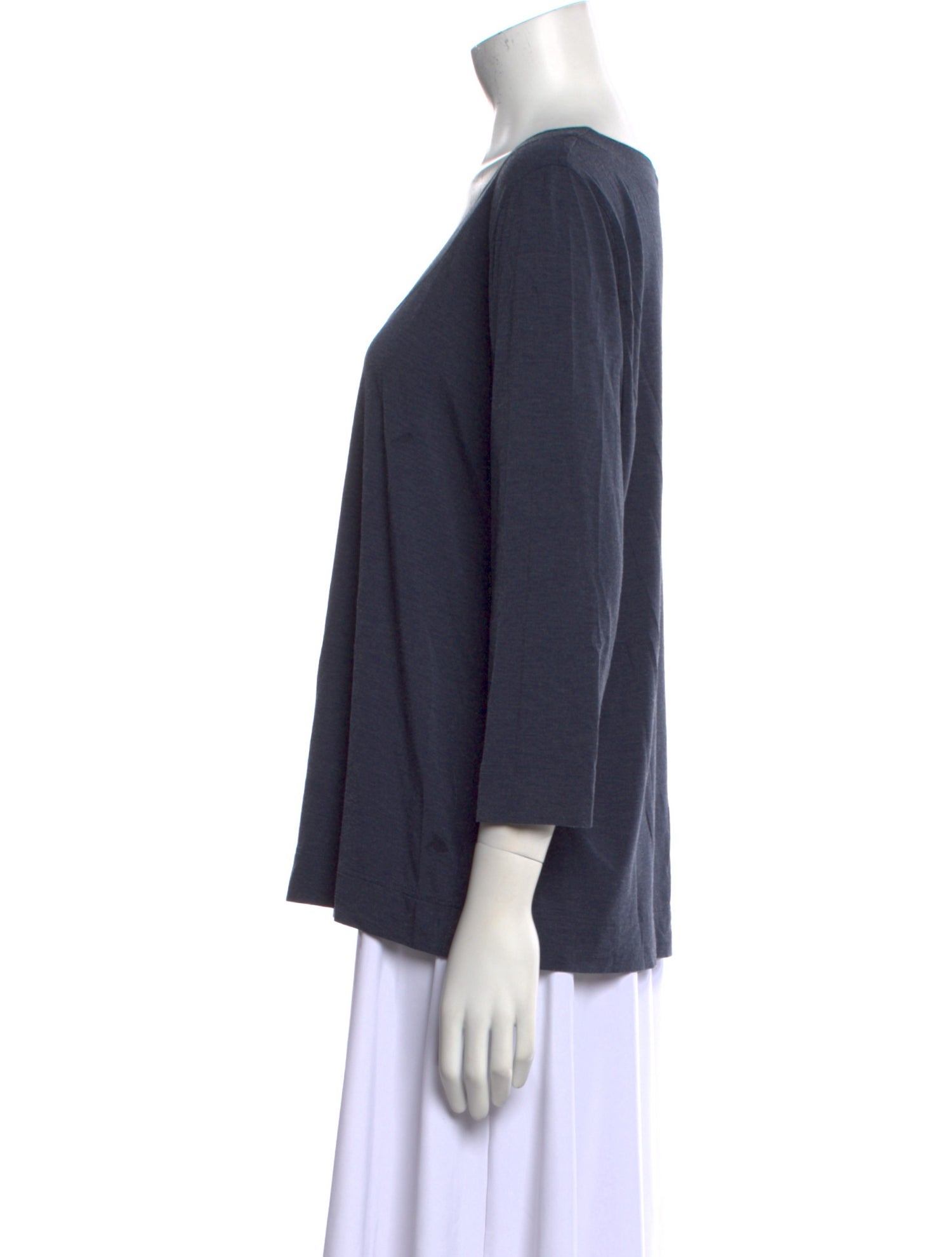 Akris Punto Scoop Neck Three-Quarter Sleeve T-Shirt