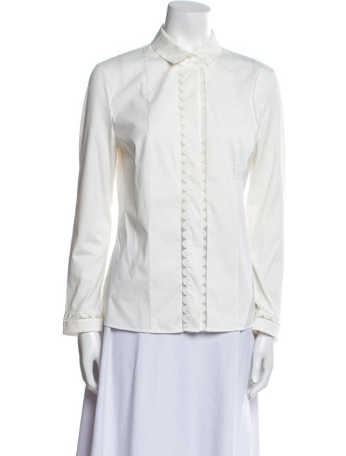 Akris Punto Long Sleeve Button-Up Top