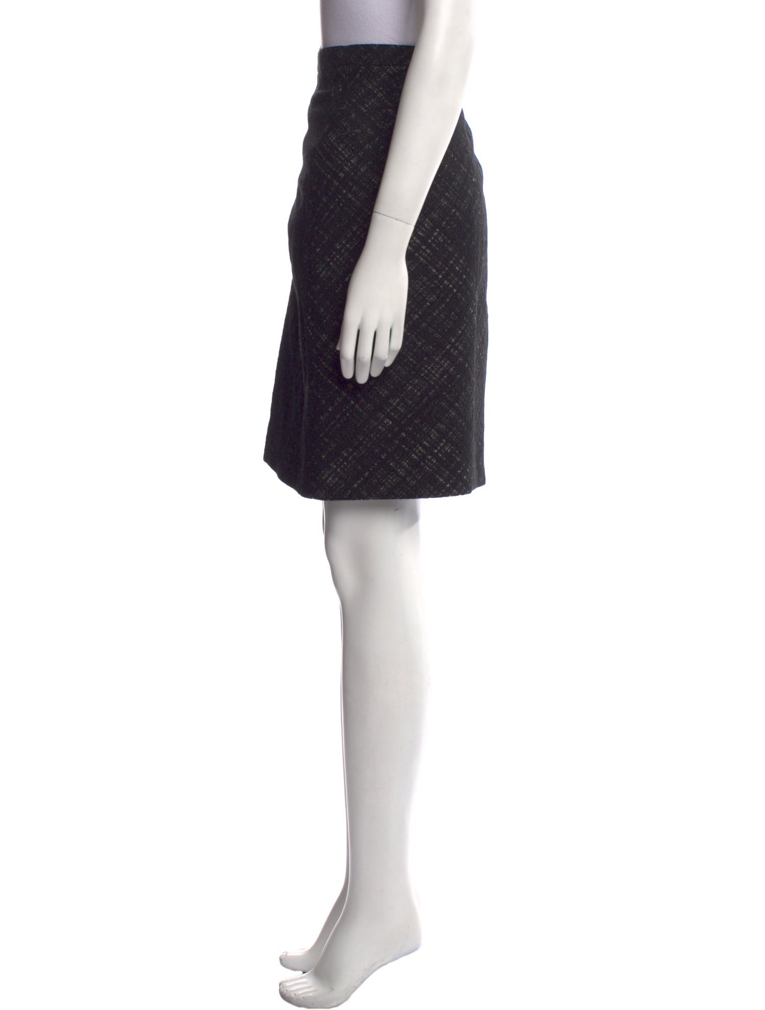 Akris Punto Plaid Print Knee-Length Skirt