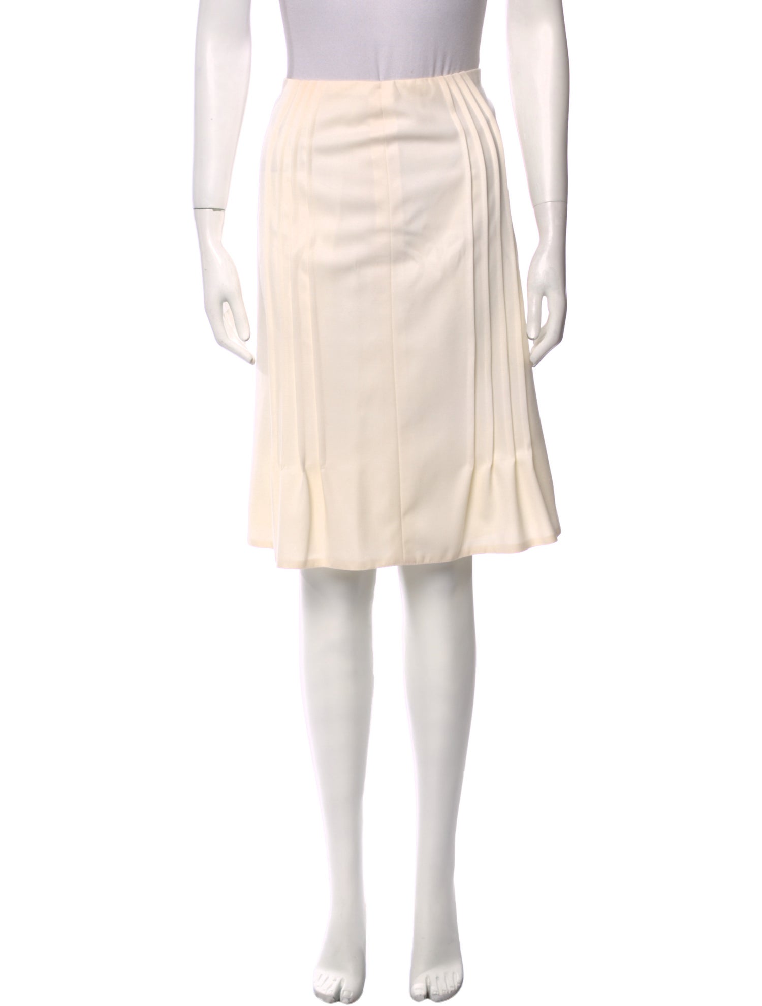 Akris Punto Pleated Accents Knee-Length Skirt