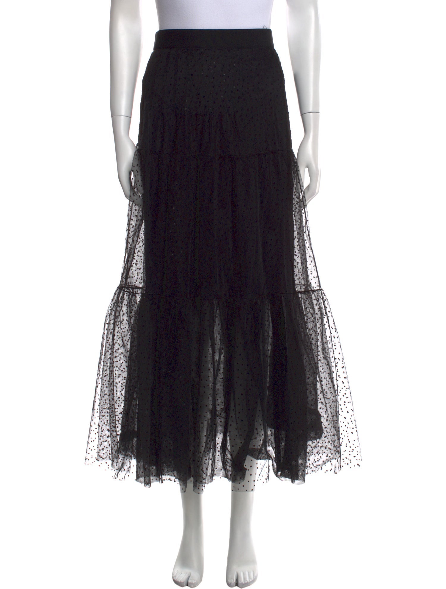 Akris Punto Mesh Midi Length Skirt