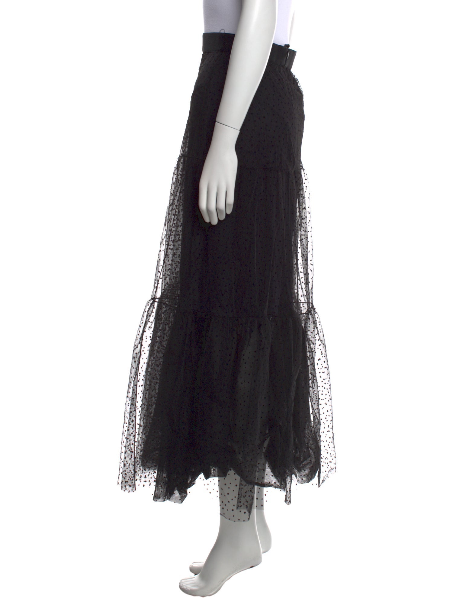 Akris Punto Mesh Midi Length Skirt