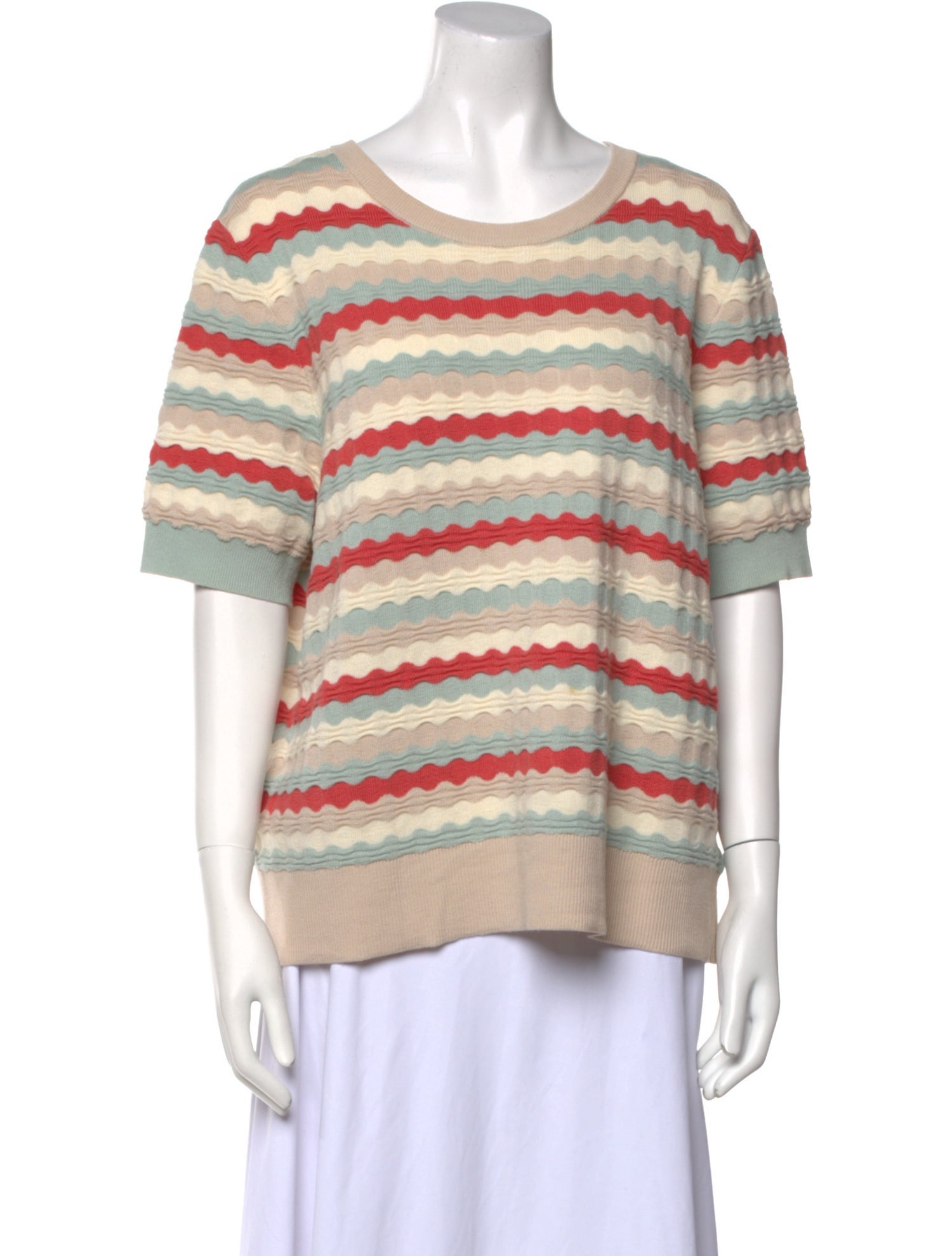 Akris Punto Virgin Wool Striped T-Shirt