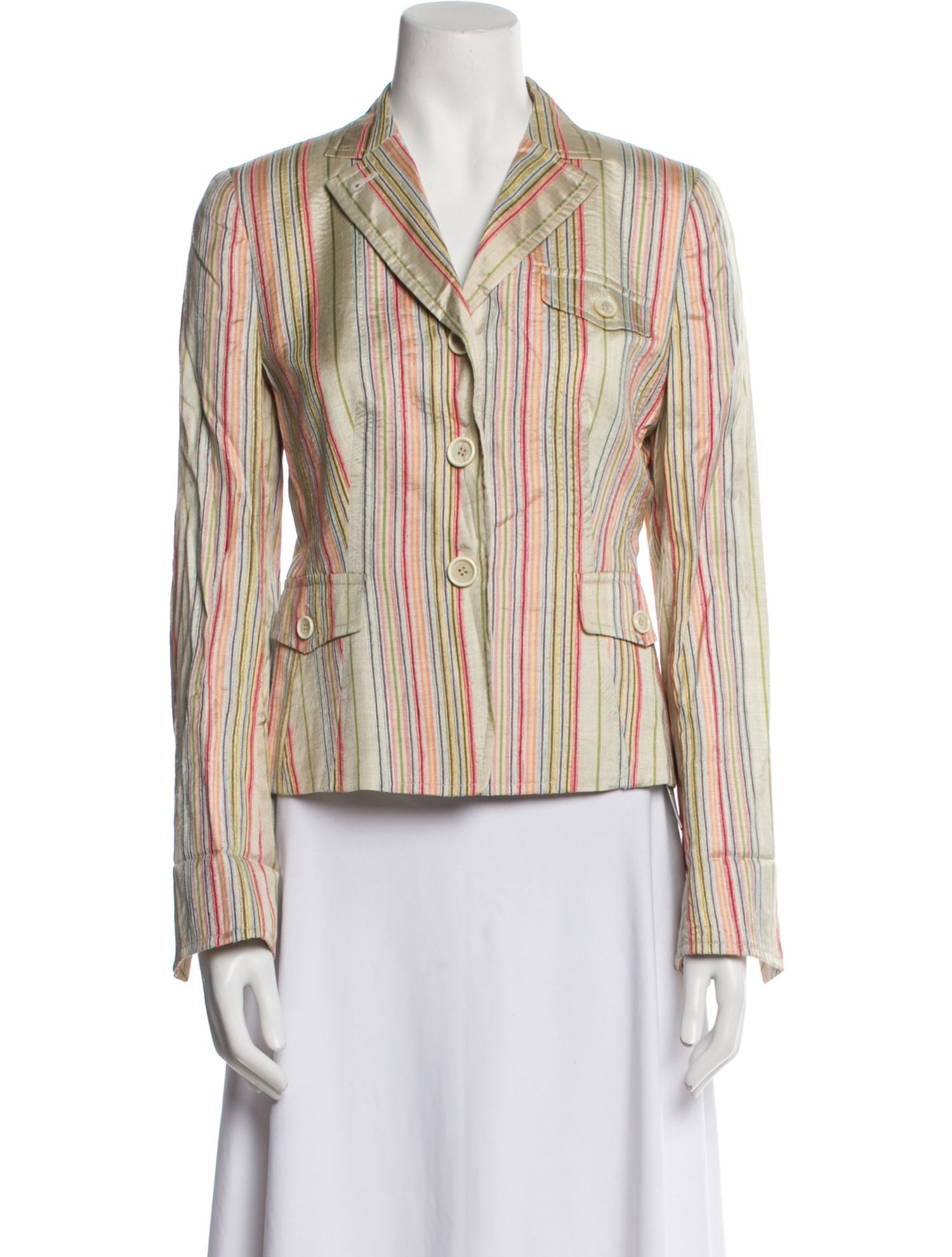 Akris Punto Silk Striped Blazer