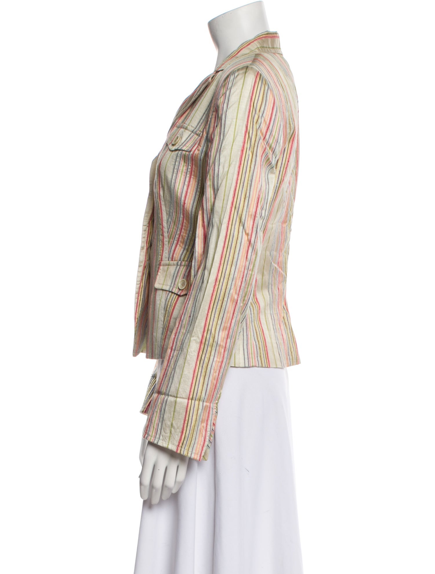 Akris Punto Silk Striped Blazer