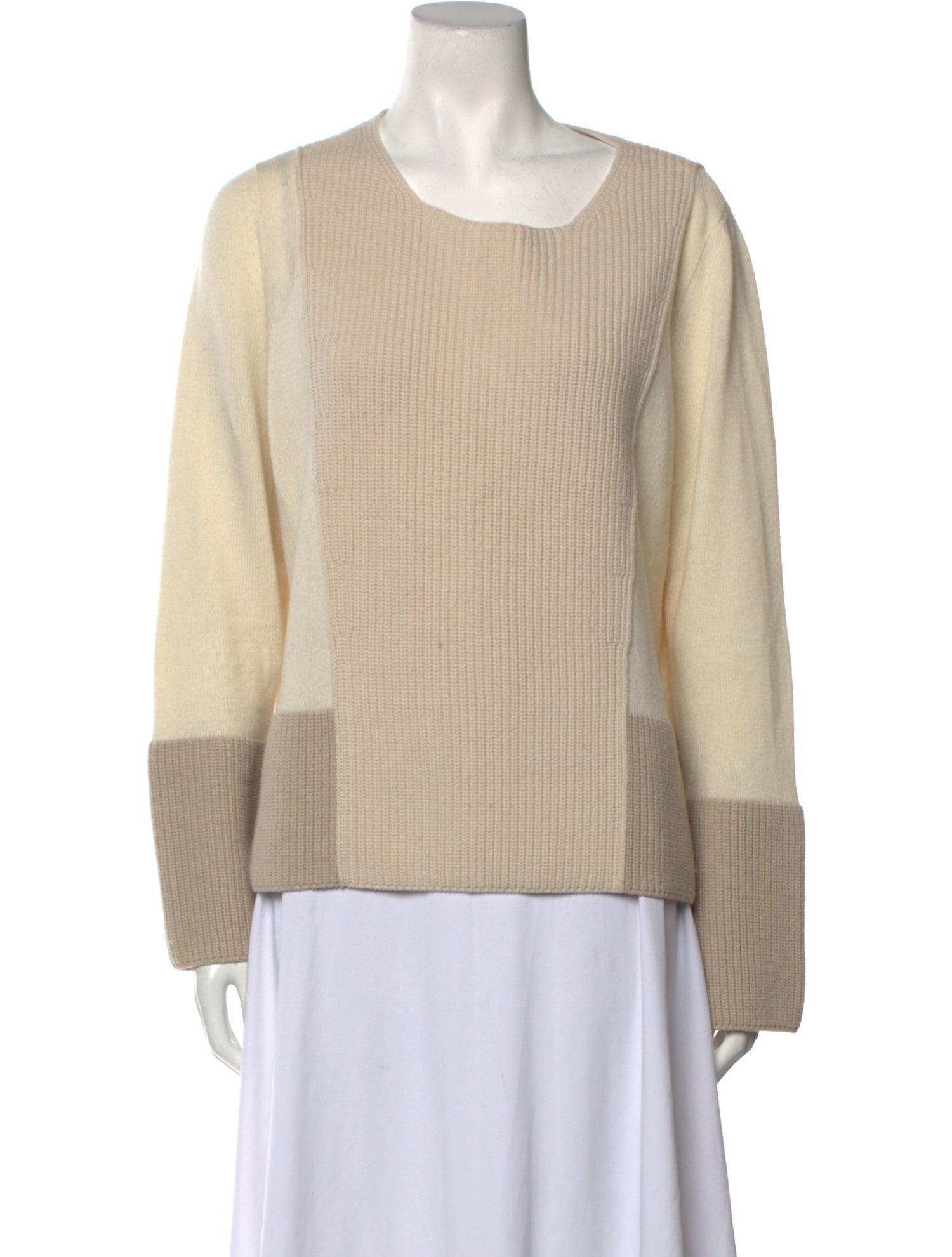 Akris Punto Wool Colorblock Pattern Sweater