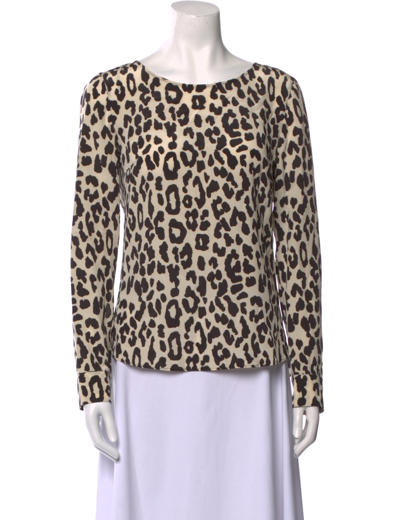 Akris Punto Silk Animal Print Top