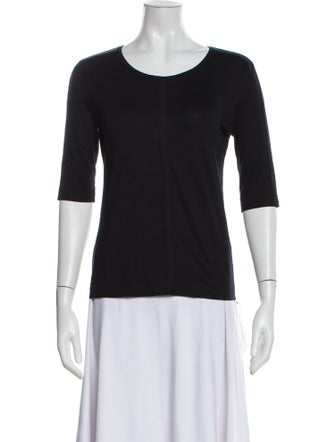 Akris Punto Scoop Neck Three-Quarter Sleeve T-Shirt