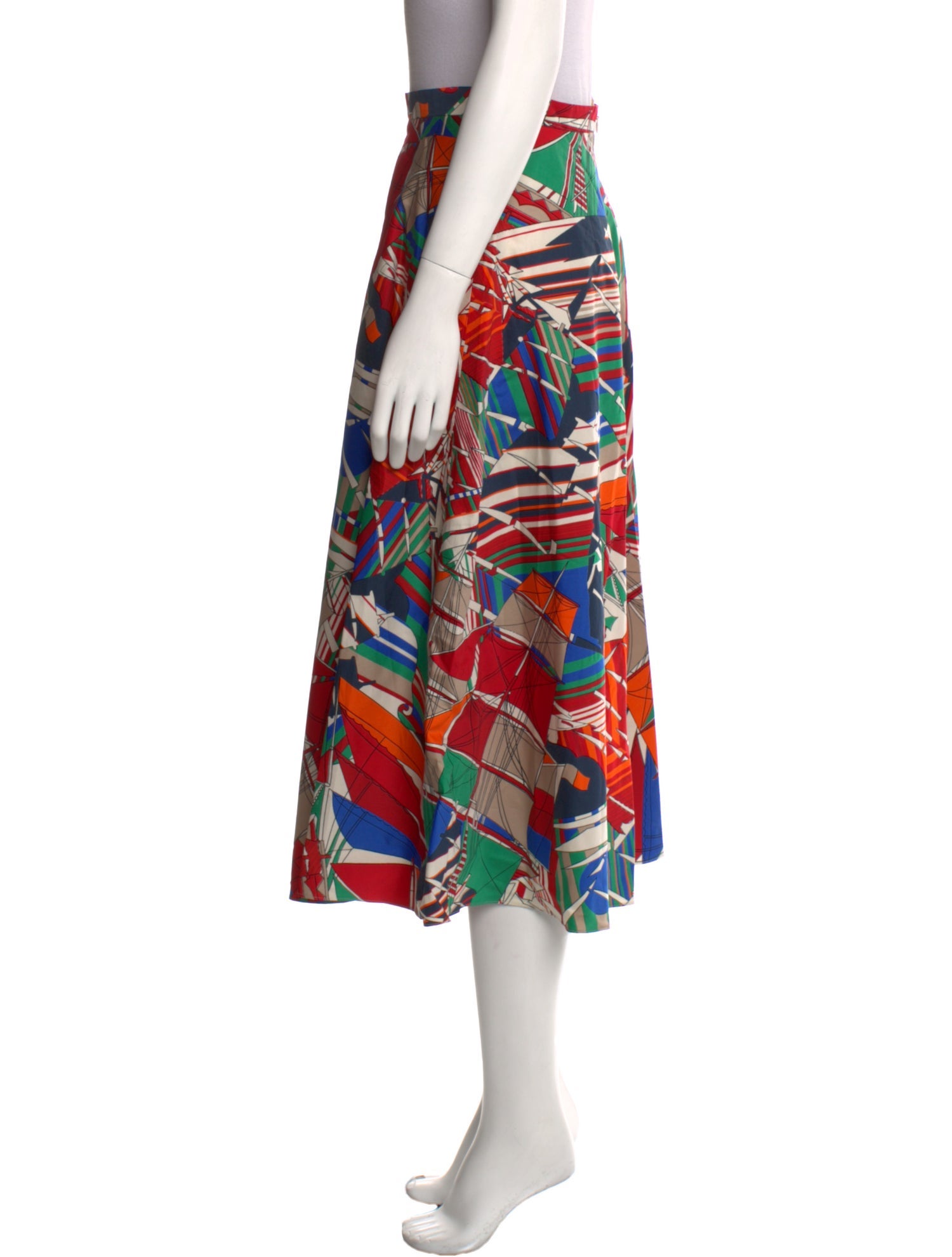 Akris Punto Printed Midi Length Skirt