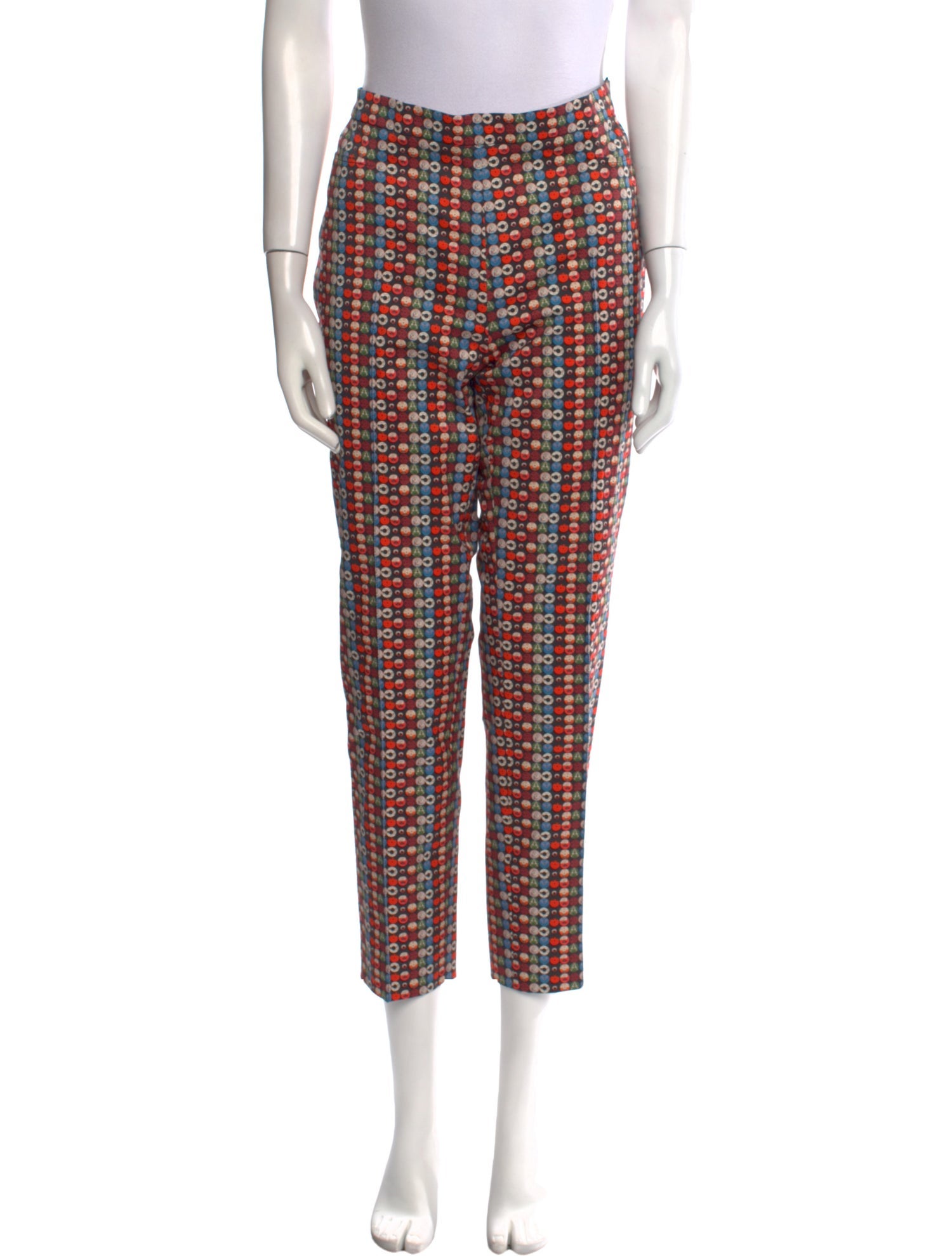 Akris Punto Printed Straight Leg Pants