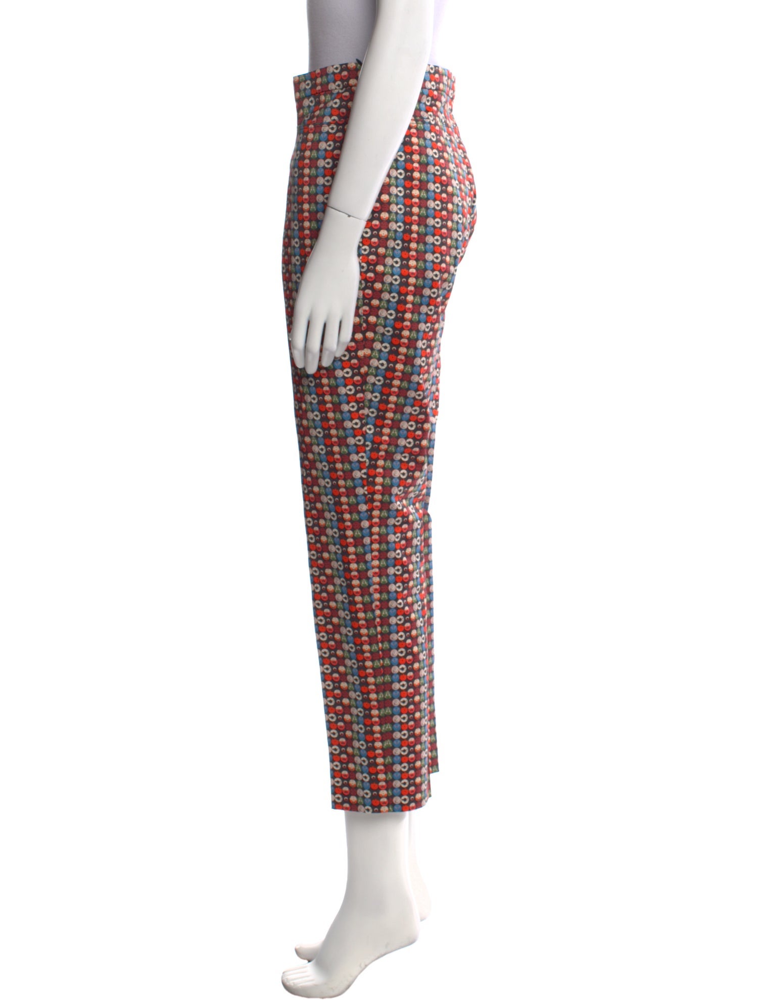 Akris Punto Printed Straight Leg Pants