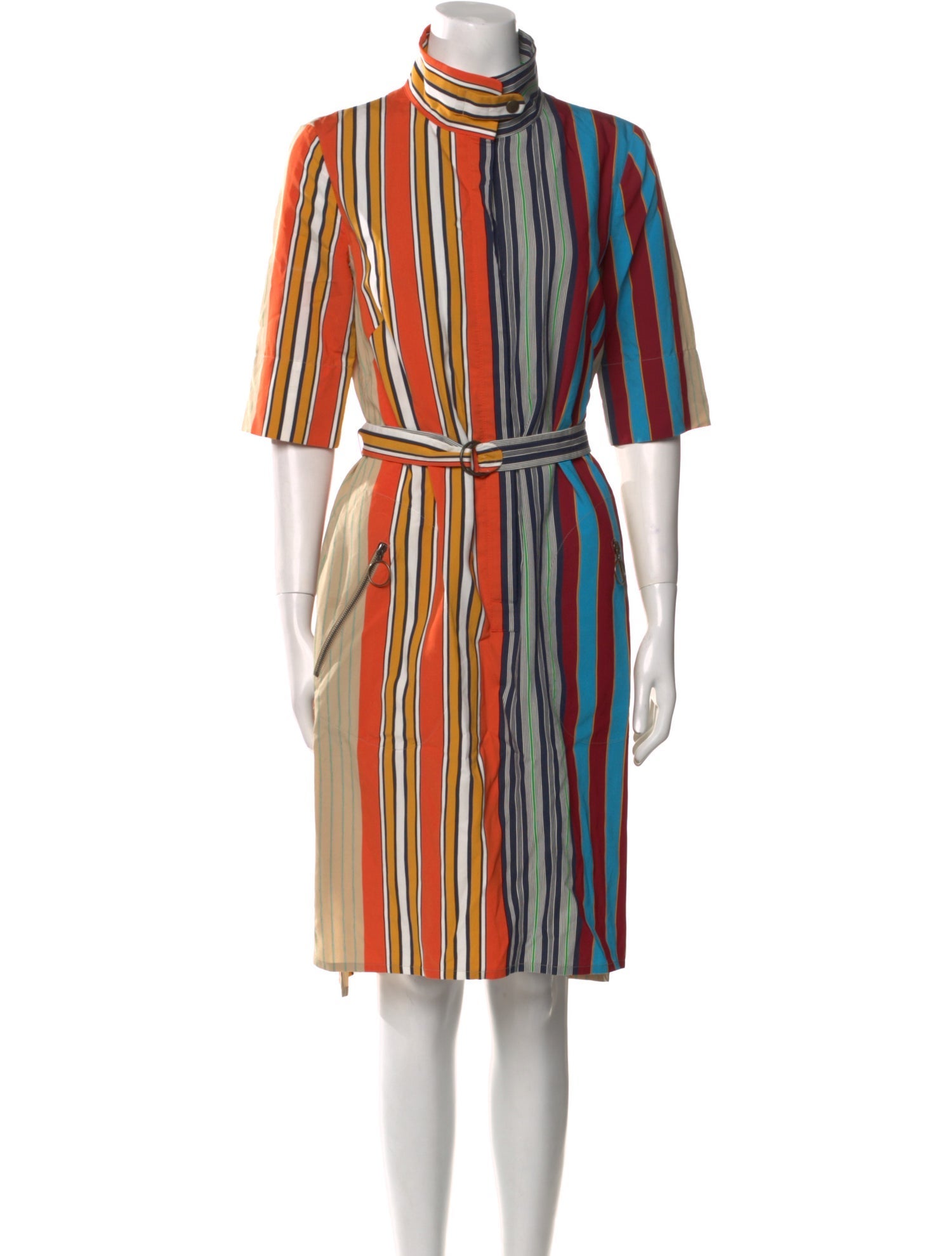 Akris Punto Striped Knee-Length Dress