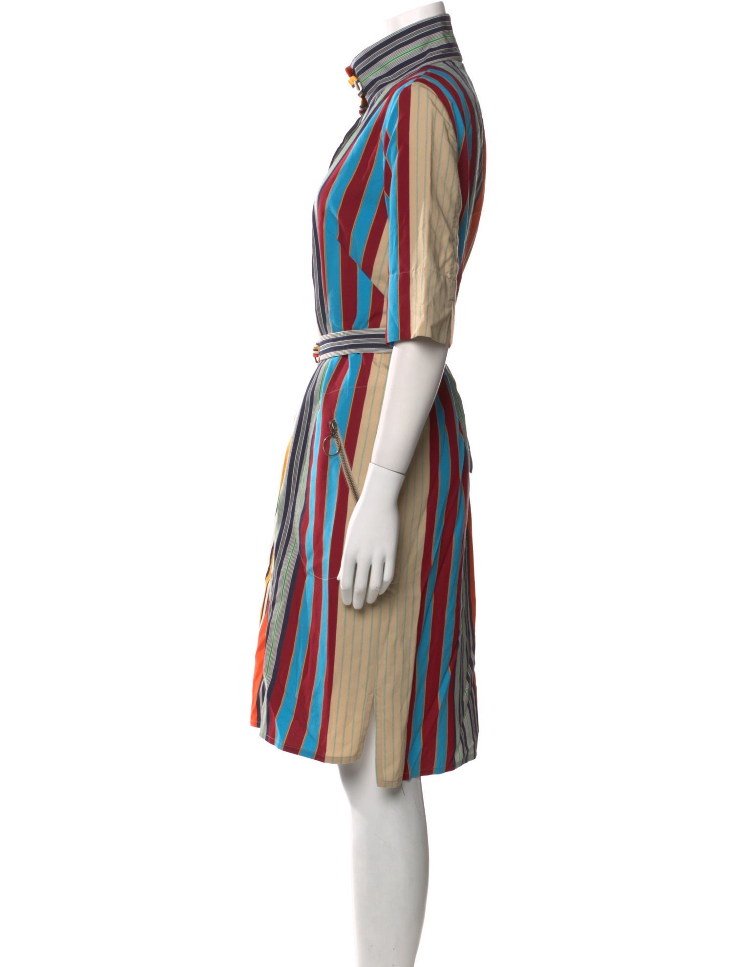 Akris Punto Striped Knee-Length Dress