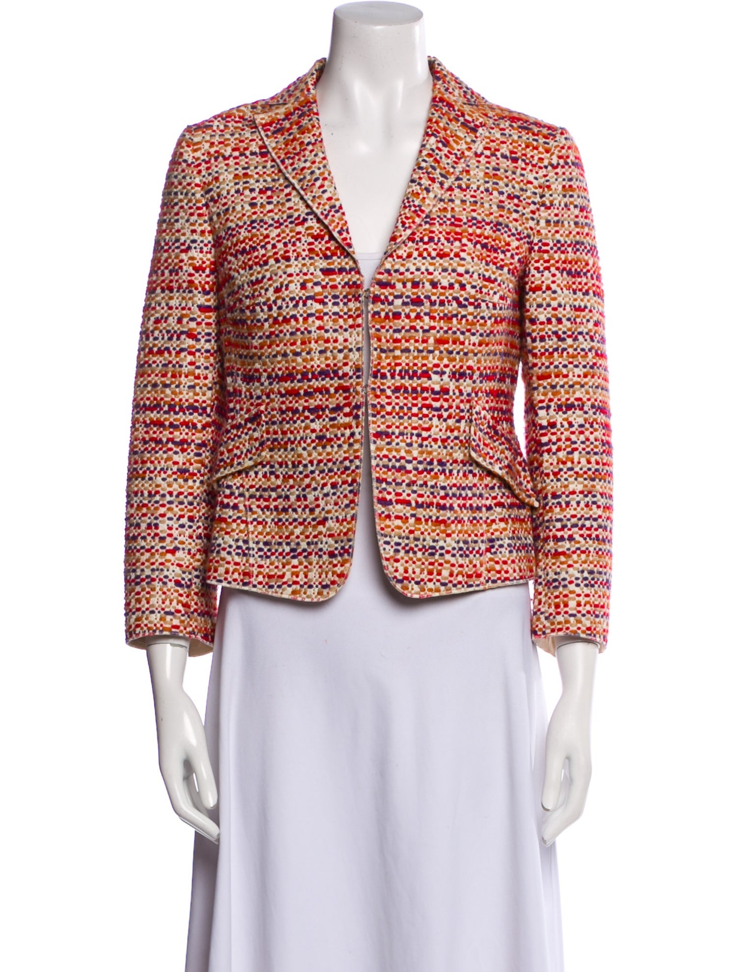 Akris Punto Tweed Pattern Blazer