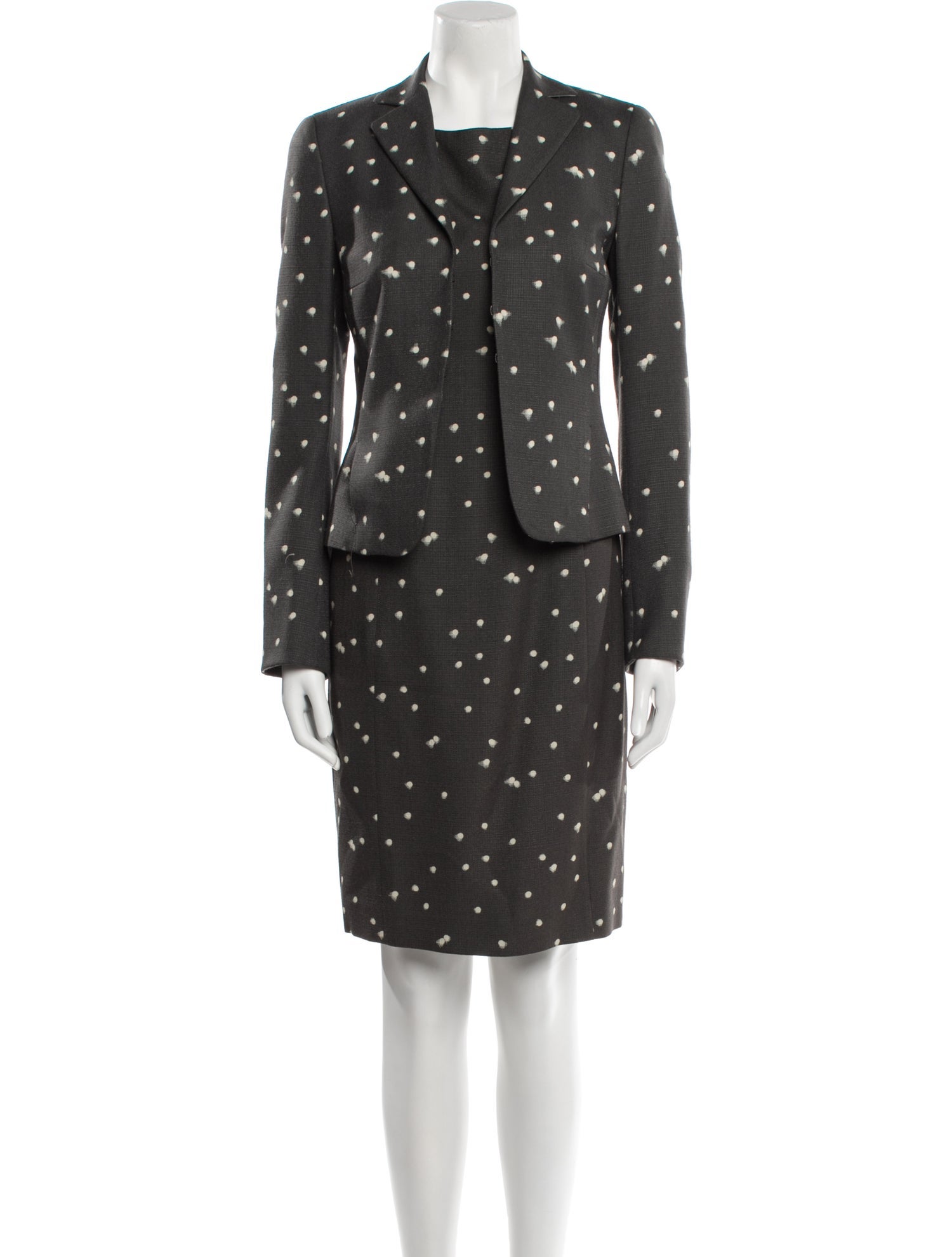 Akris Punto Nylon Tweed Pattern Dress Set