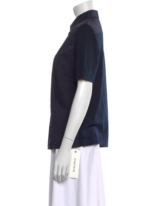 Akris Punto Short Sleeve Button-Up Top