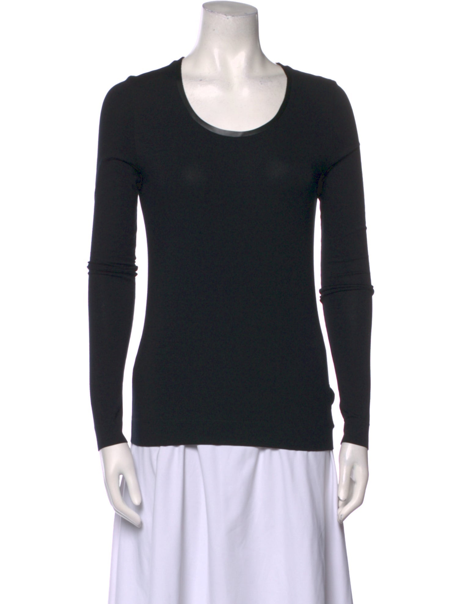 Akris Punto Scoop Neck Long Sleeve T-Shirt