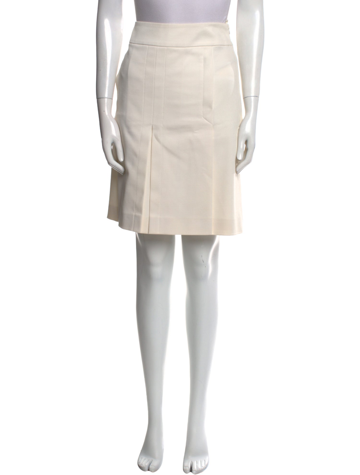 Akris Punto Pleated Accents Knee-Length Skirt