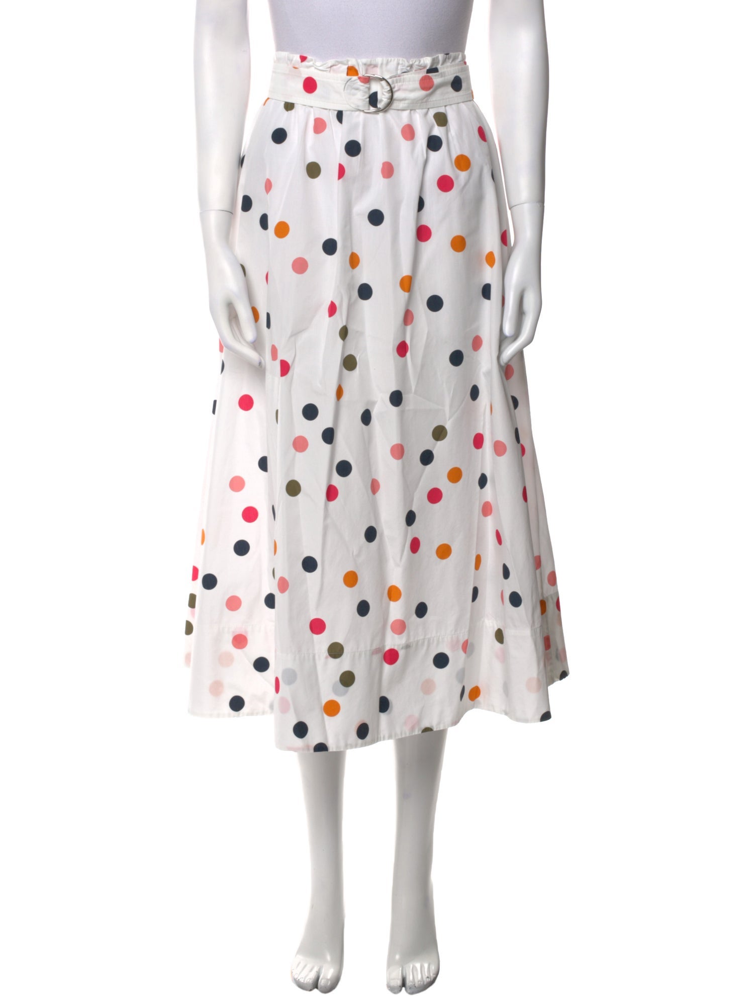 Akris Punto Polka Dot Print Midi Length Skirt
