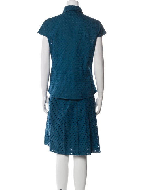 Akris Punto Embroidered Accent Skirt Set