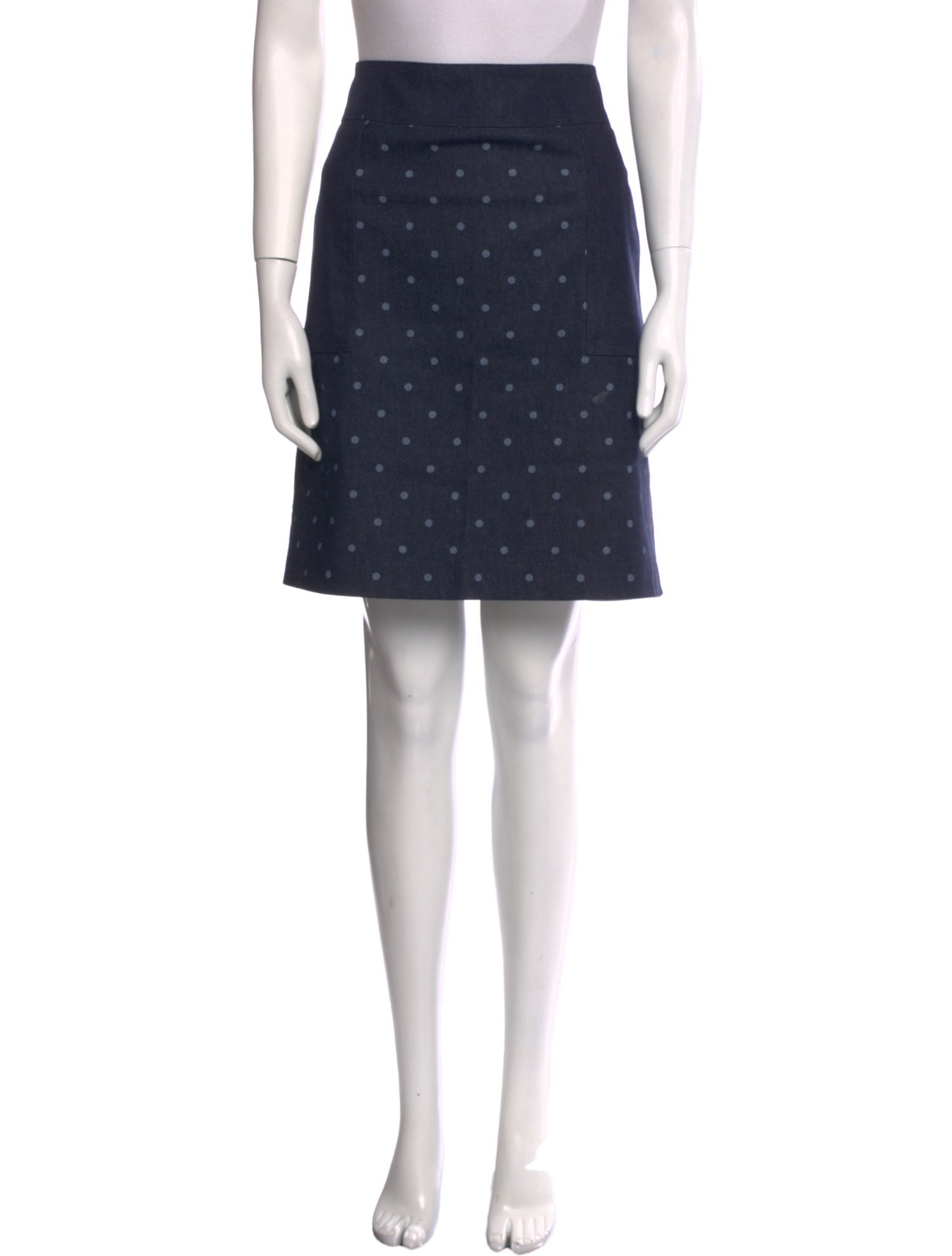 Akris Punto Polka Dot Print Knee-Length Skirt