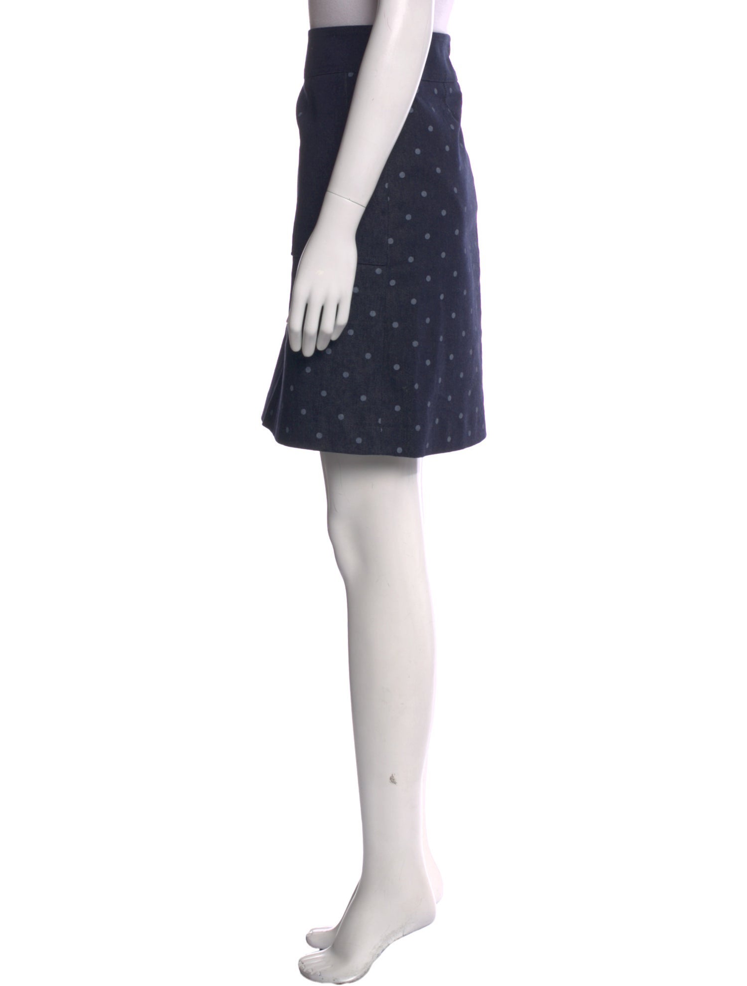 Akris Punto Polka Dot Print Knee-Length Skirt