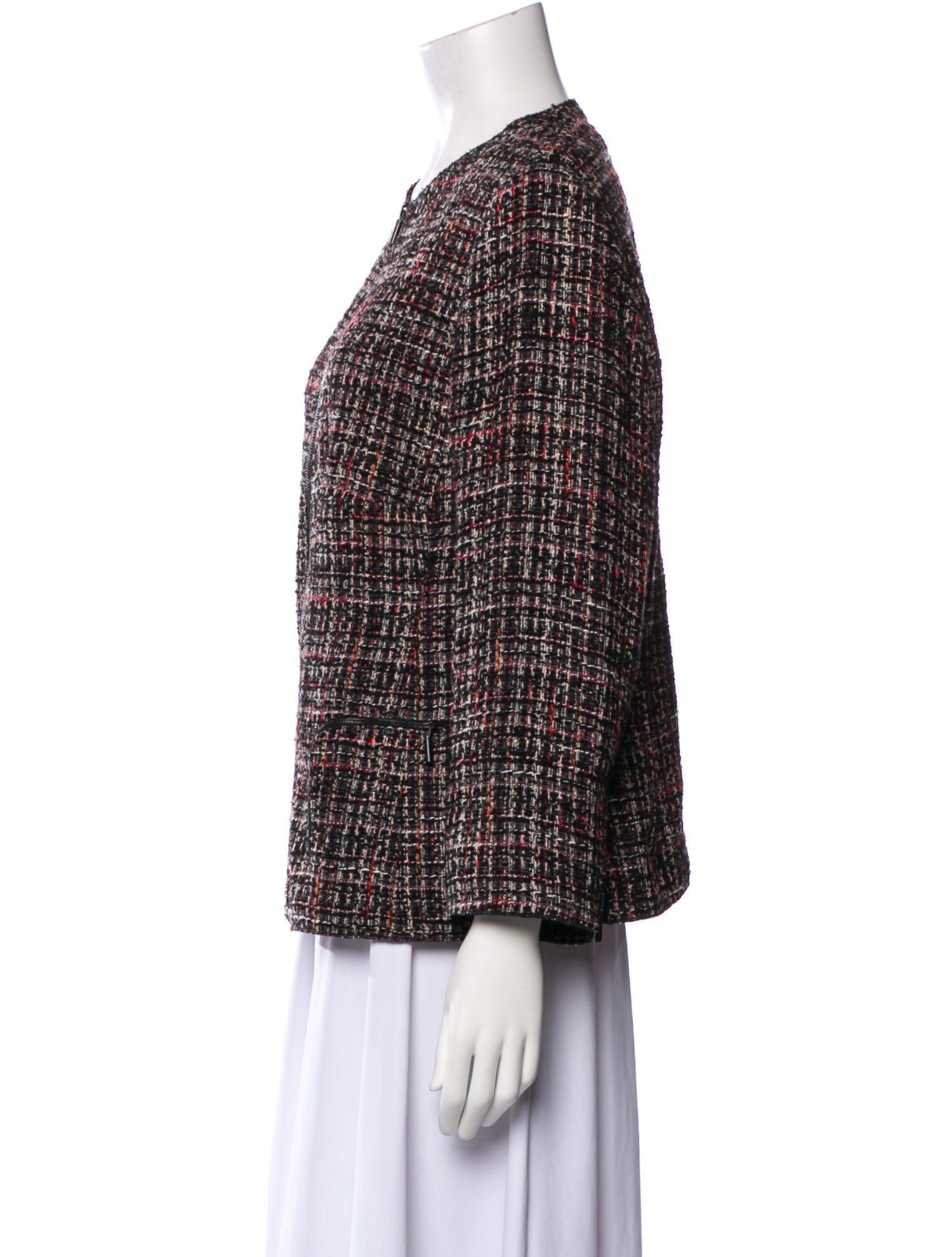 Akris Punto Wool Tweed Pattern Evening Jacket