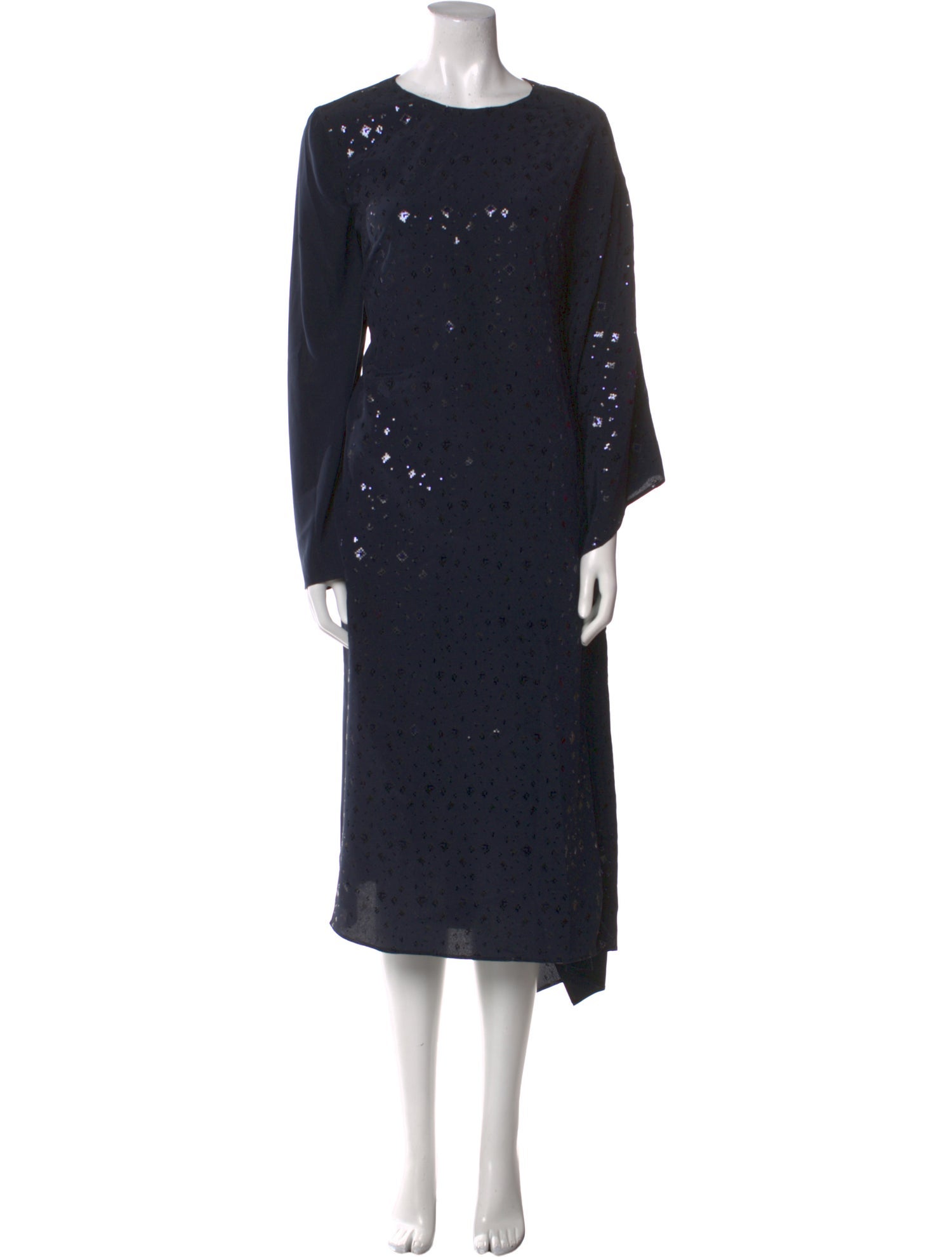 Akris Punto Crew Neck Midi Length Dress