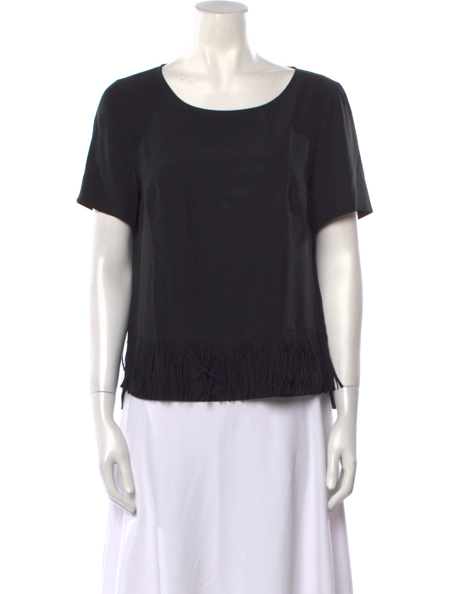 Akris Punto Silk Scoop Neck T-Shirt