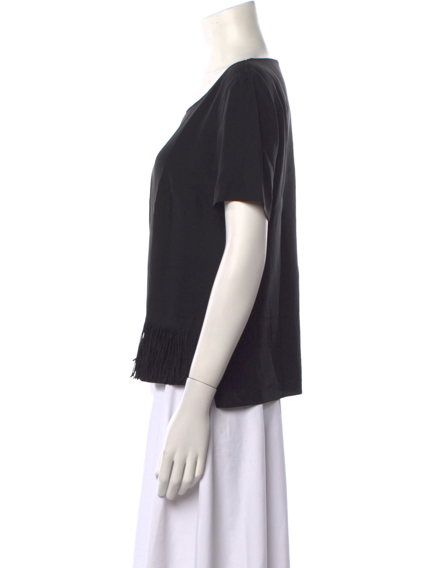 Akris Punto Silk Scoop Neck T-Shirt