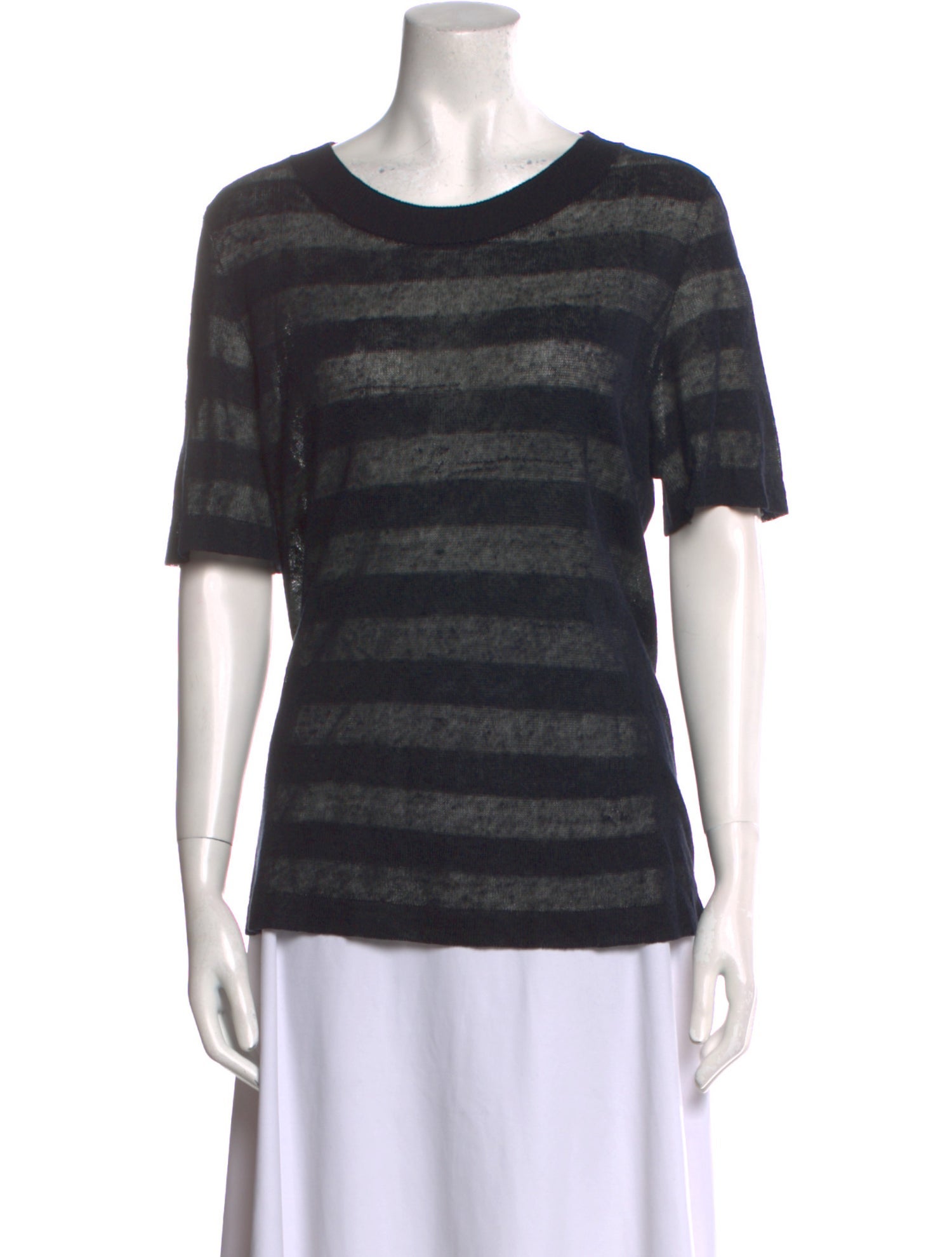 Akris Punto Linen Striped T-Shirt