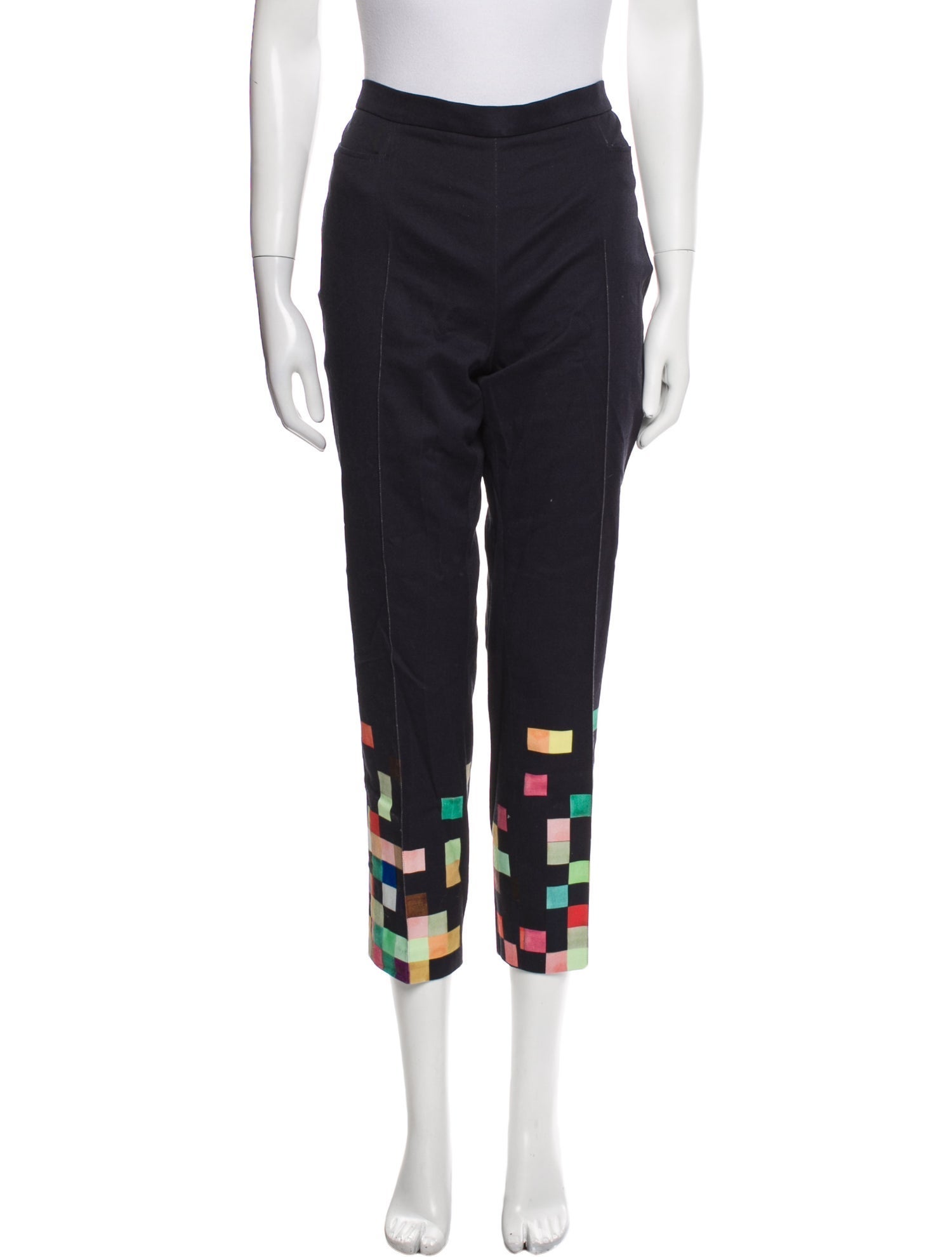 Akris Punto Graphic Print Straight Leg Pants
