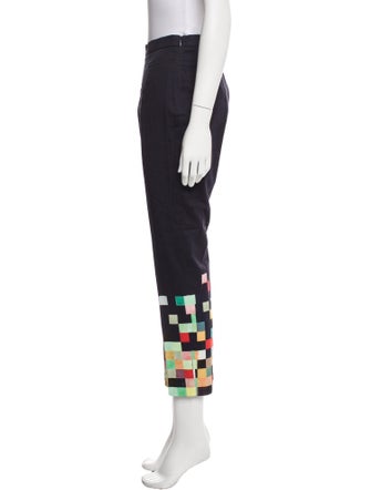 Akris Punto Graphic Print Straight Leg Pants