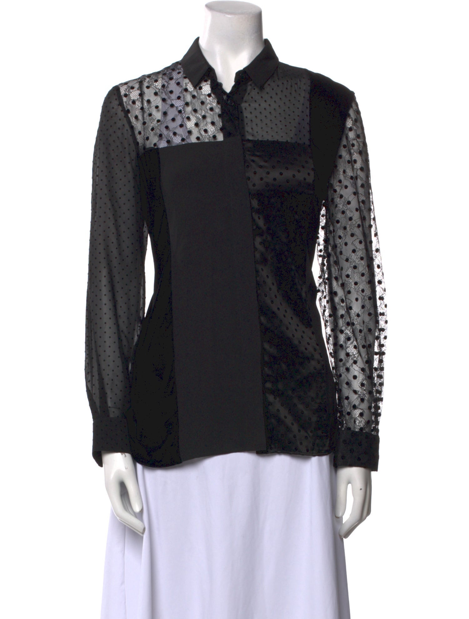 Akris Punto Long Sleeve Button-Up Top