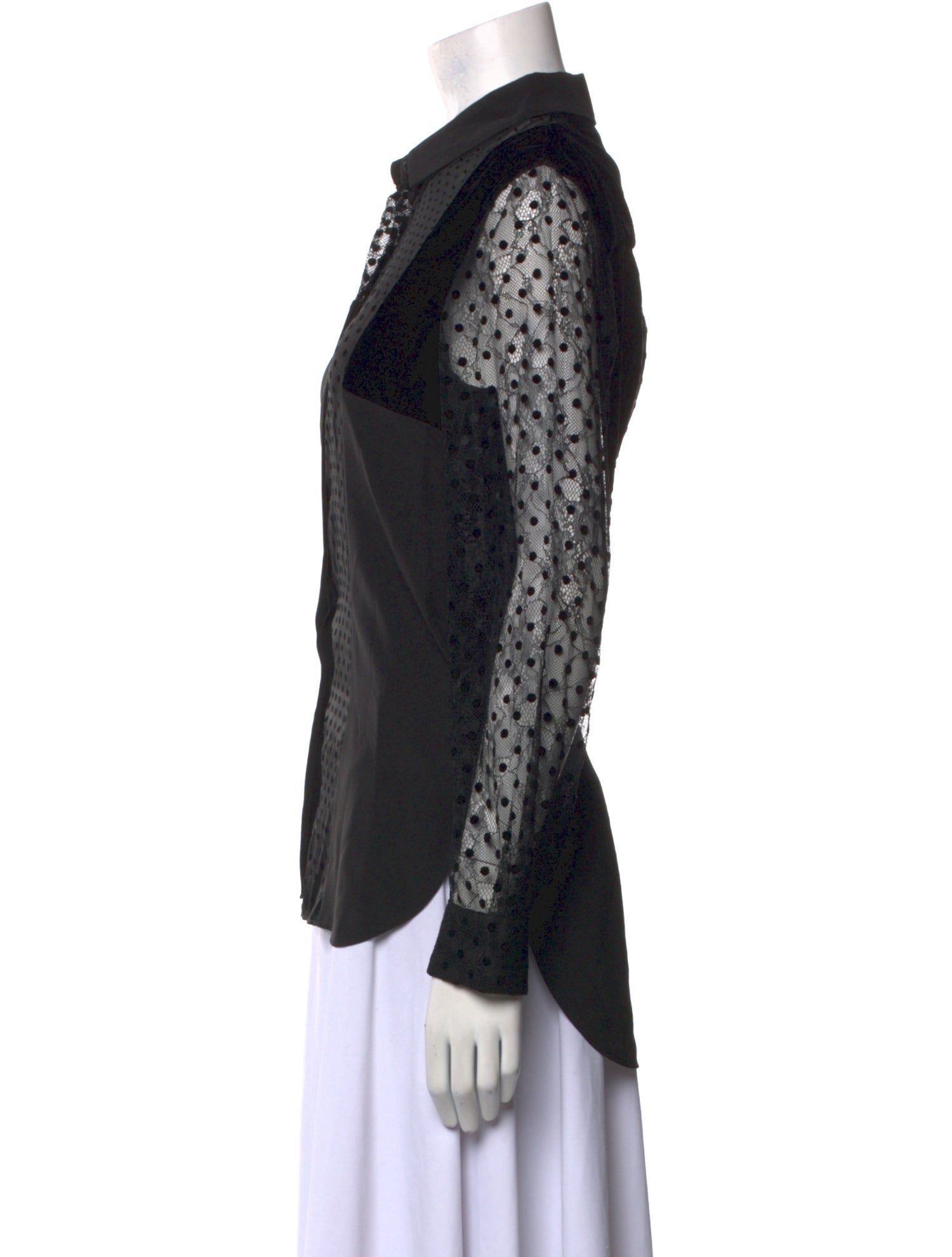 Akris Punto Long Sleeve Button-Up Top