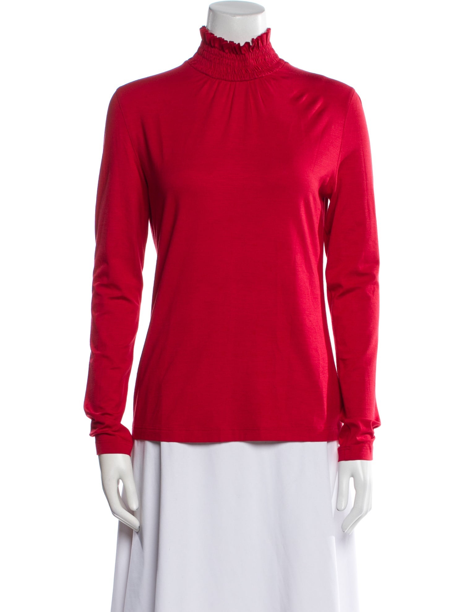 Akris Punto Mock Neck Long Sleeve Top