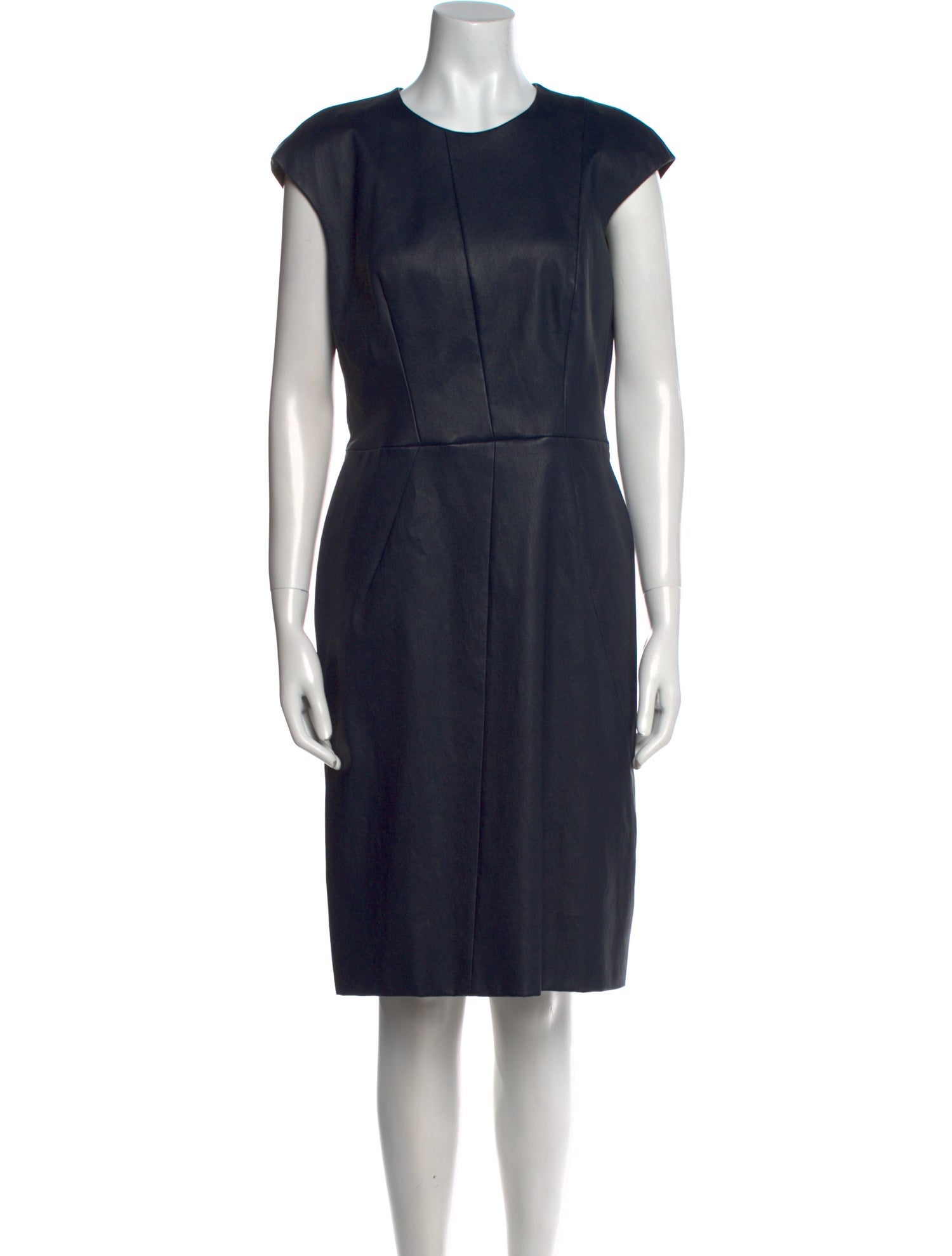 Akris Punto Leather Knee-Length Dress