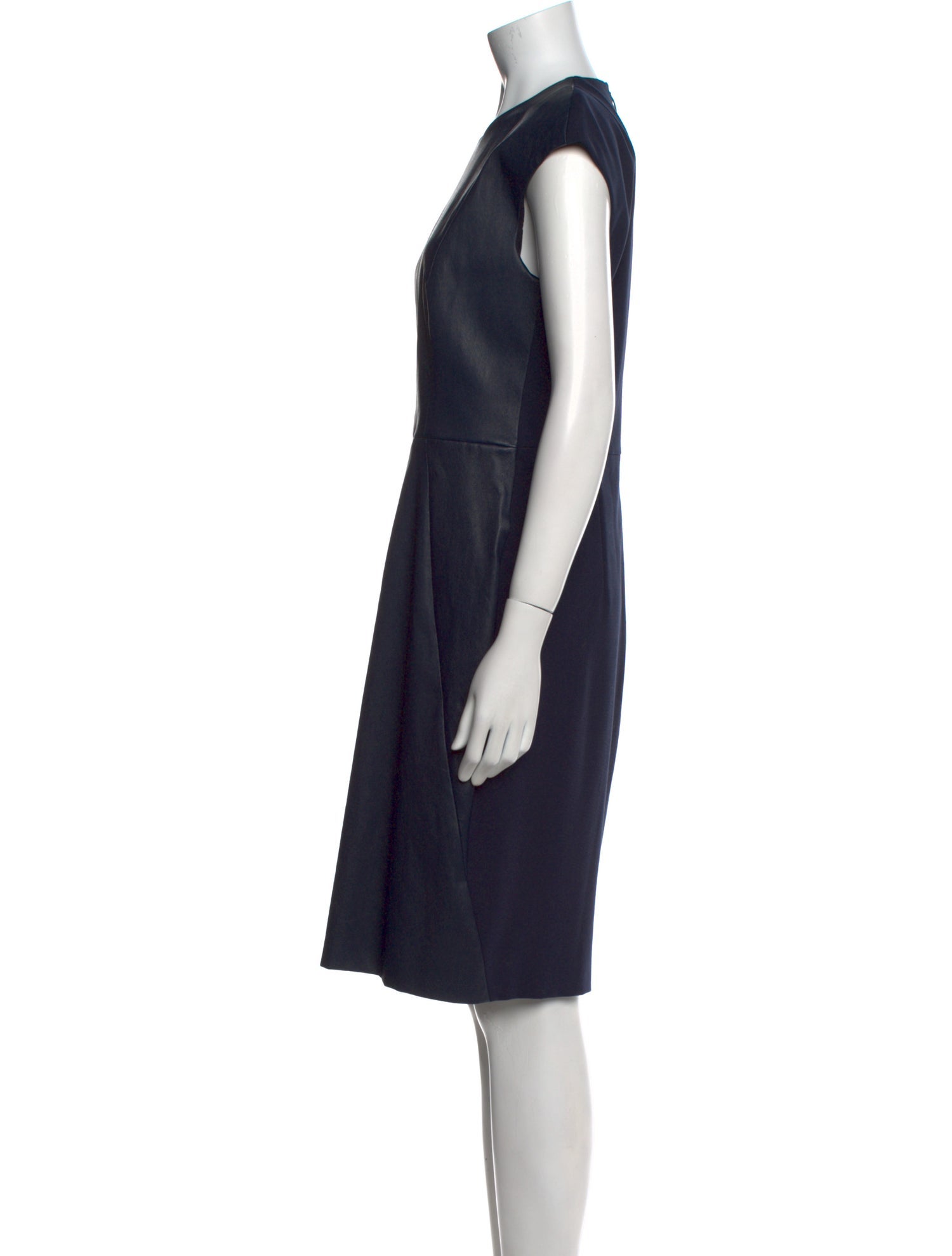 Akris Punto Leather Knee-Length Dress