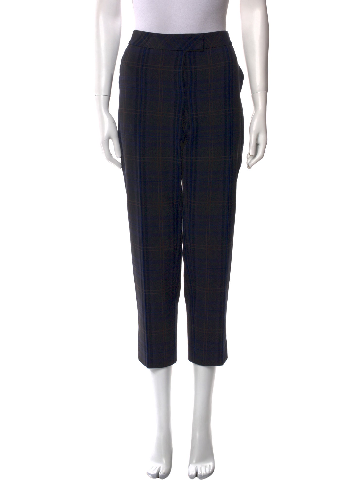 Akris Punto Plaid Print Straight Leg Pants
