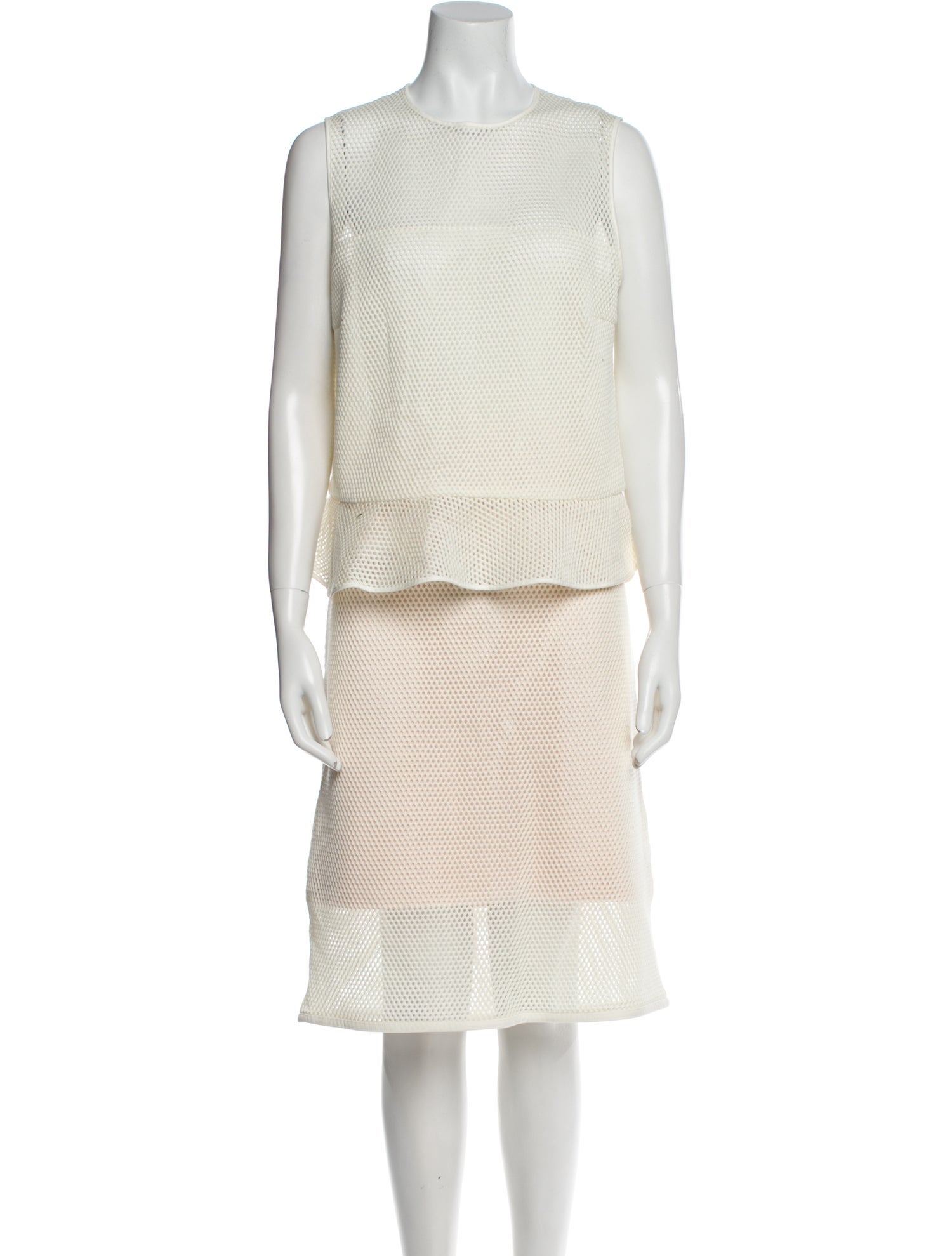 Akris Punto Mesh Accents Skirt Suit