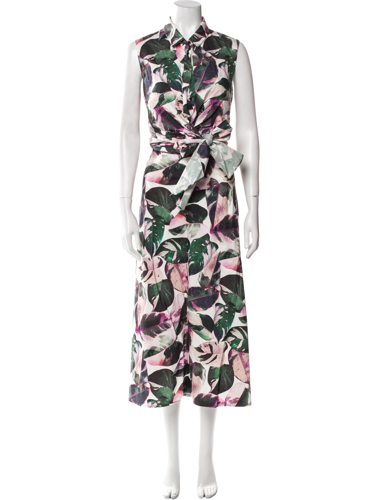Akris Punto Floral Print Long Dress