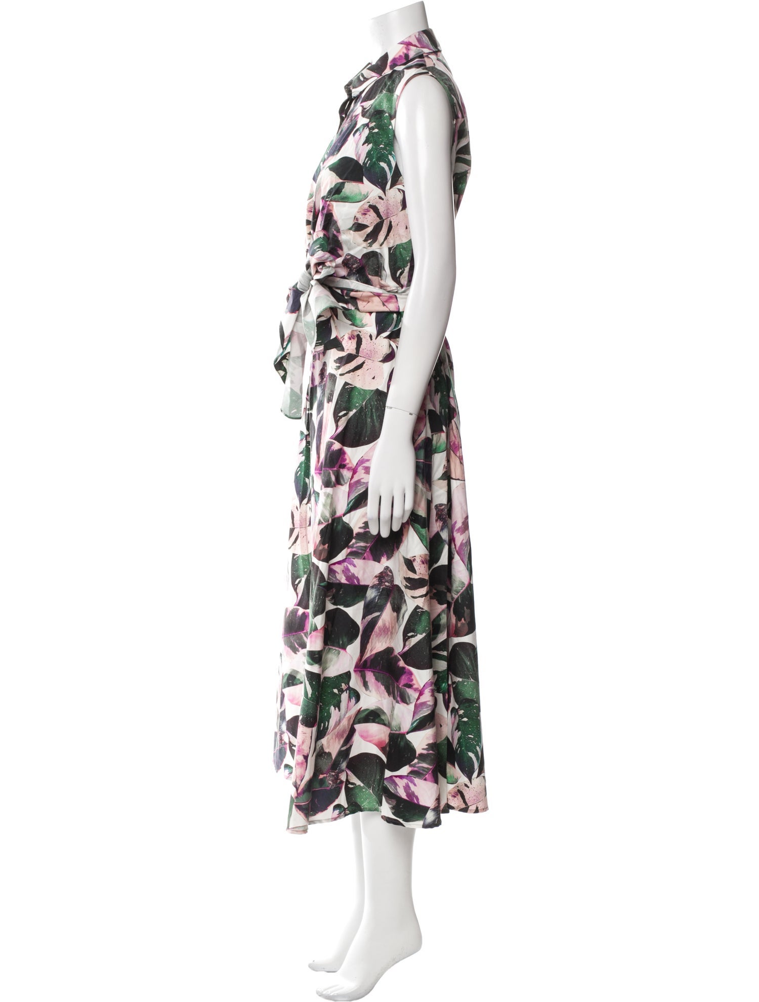 Akris Punto Floral Print Long Dress