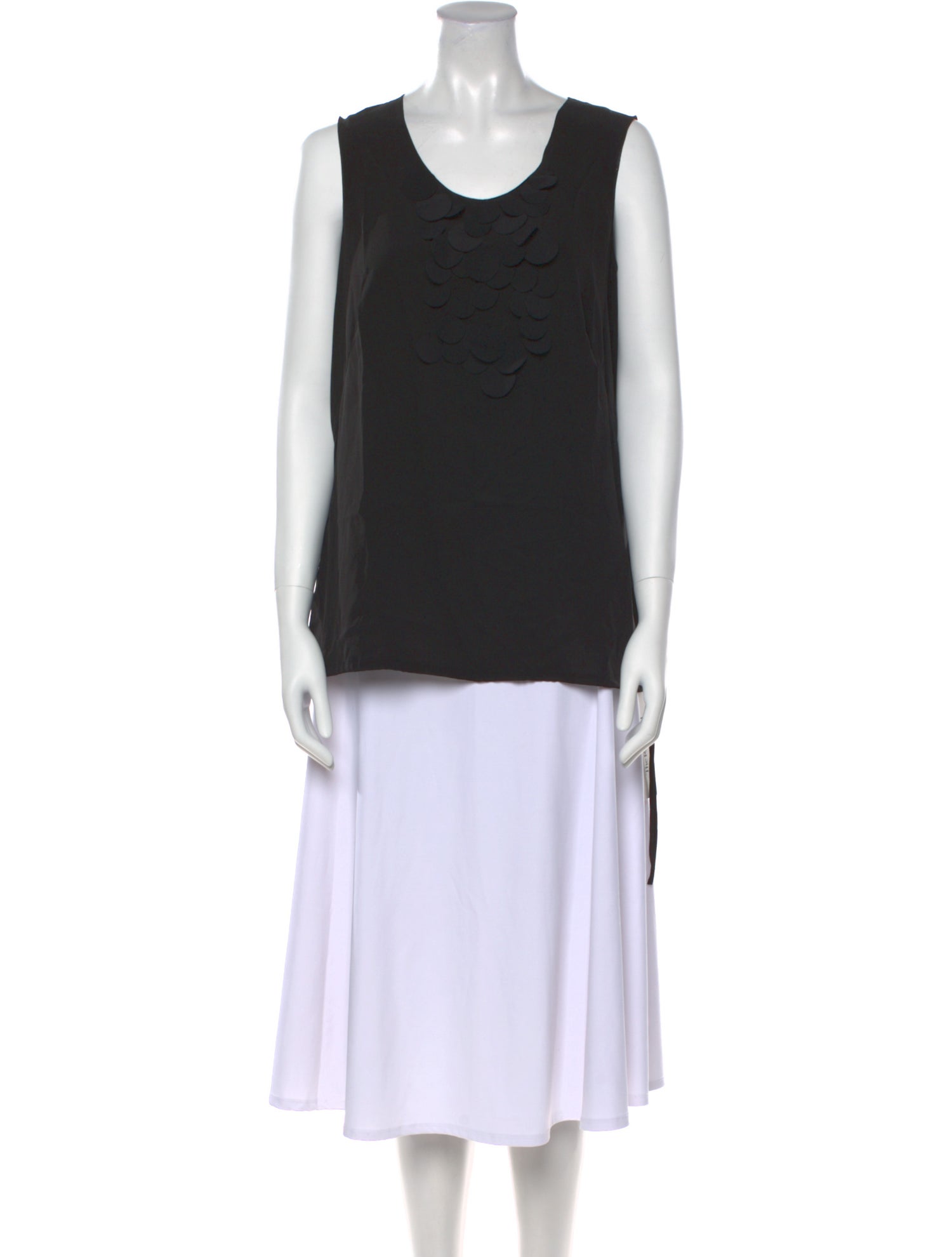 Akris Punto Silk Scoop Neck Top