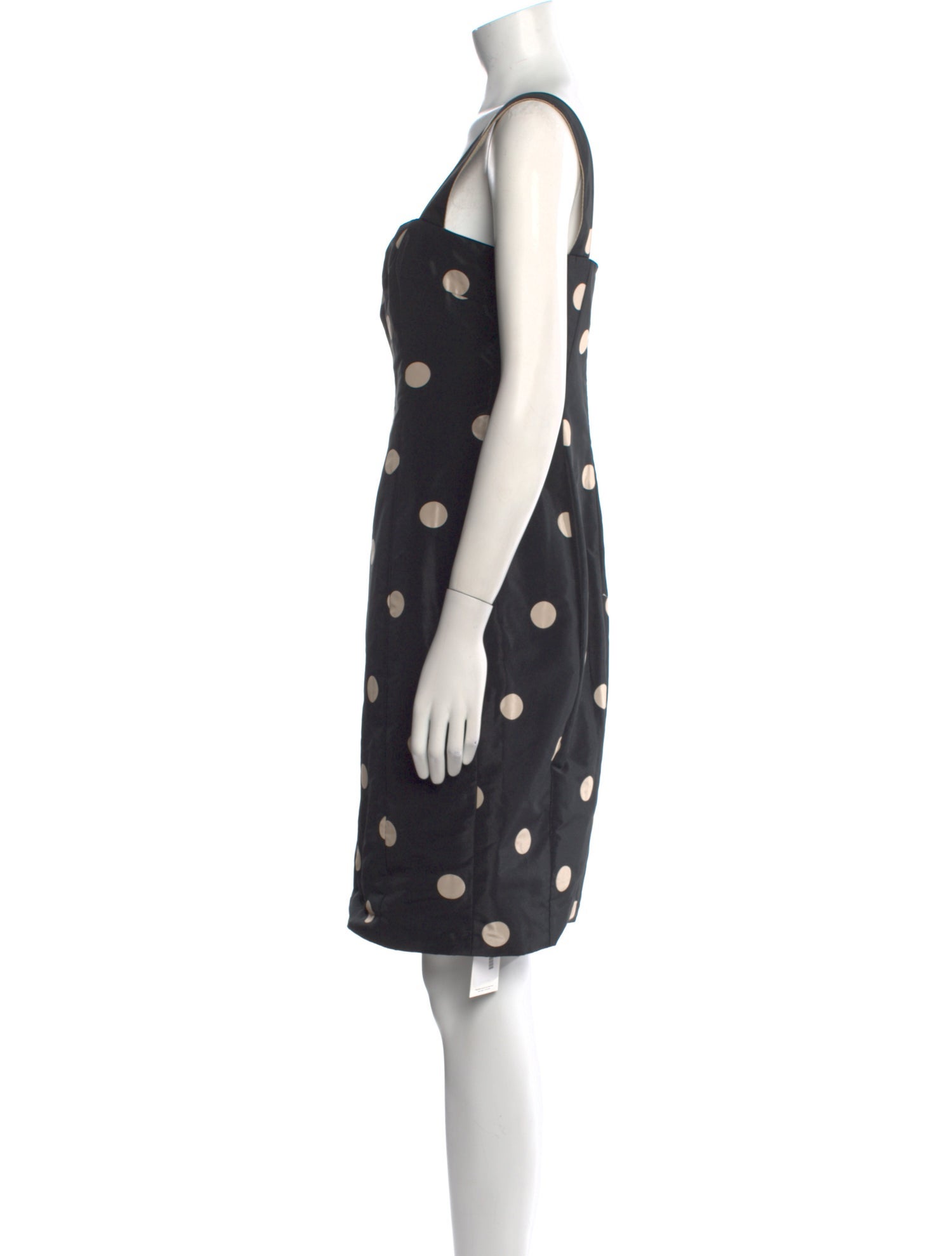 Akris Punto Polka Dot Print Knee-Length Dress