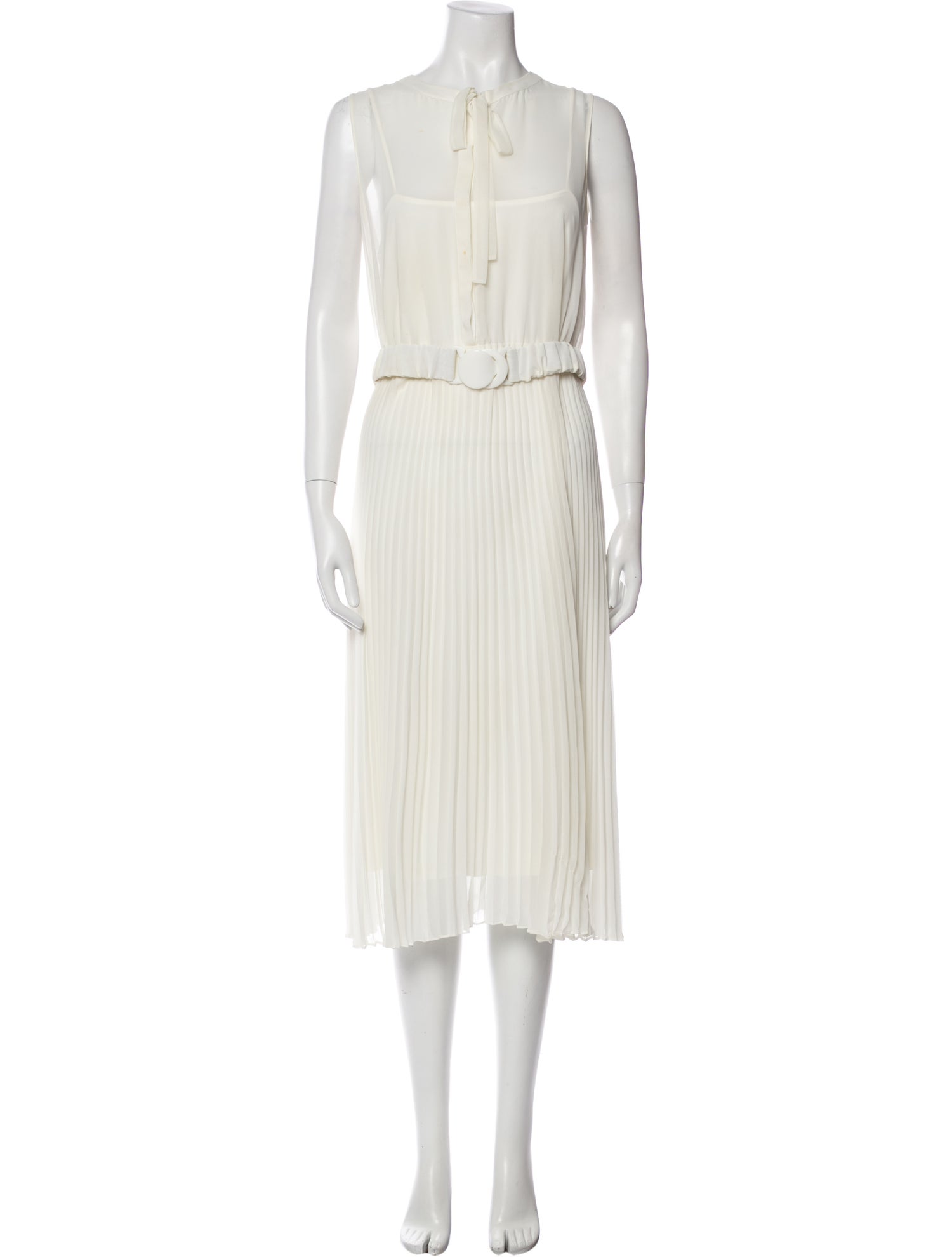 Akris Punto Tie Neck Knee-Length Dress