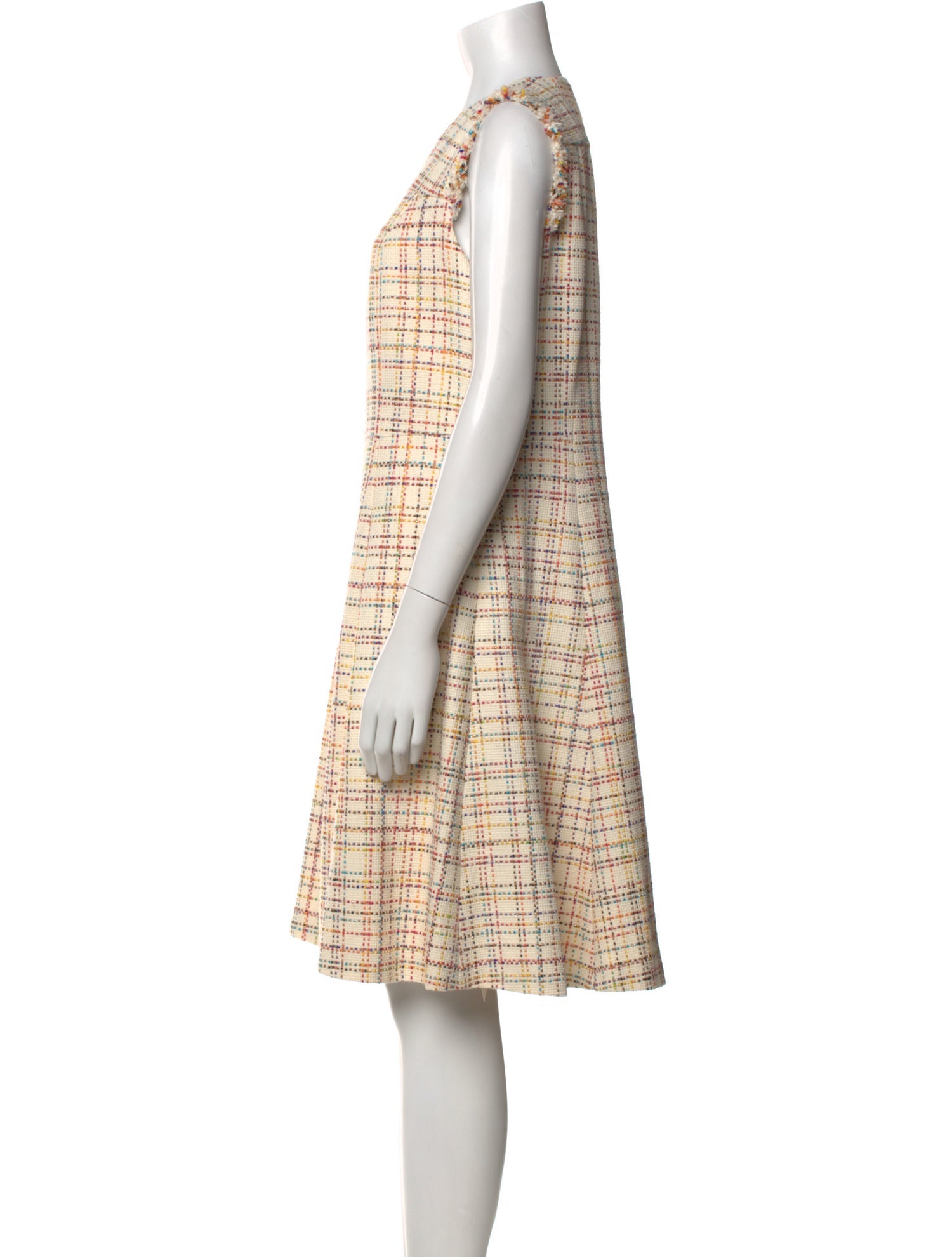 Akris Punto Plaid Print Knee-Length Dress