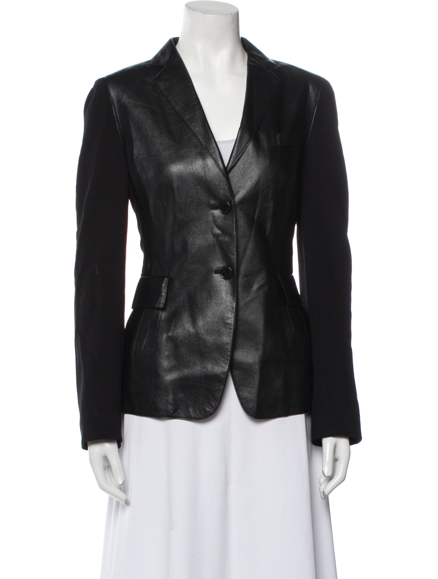 Akris Punto Leather Blazer