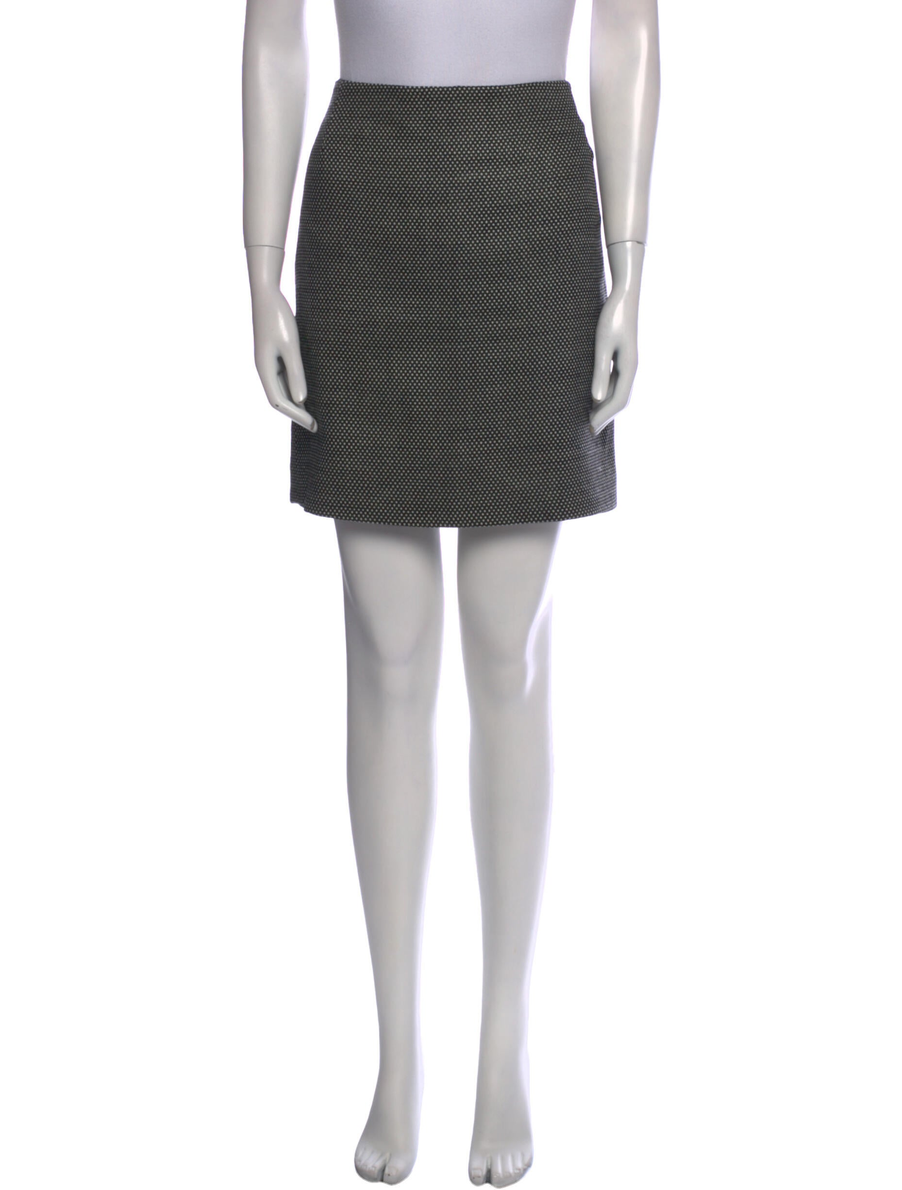 Akris Punto Mesh Accents Mini Skirt