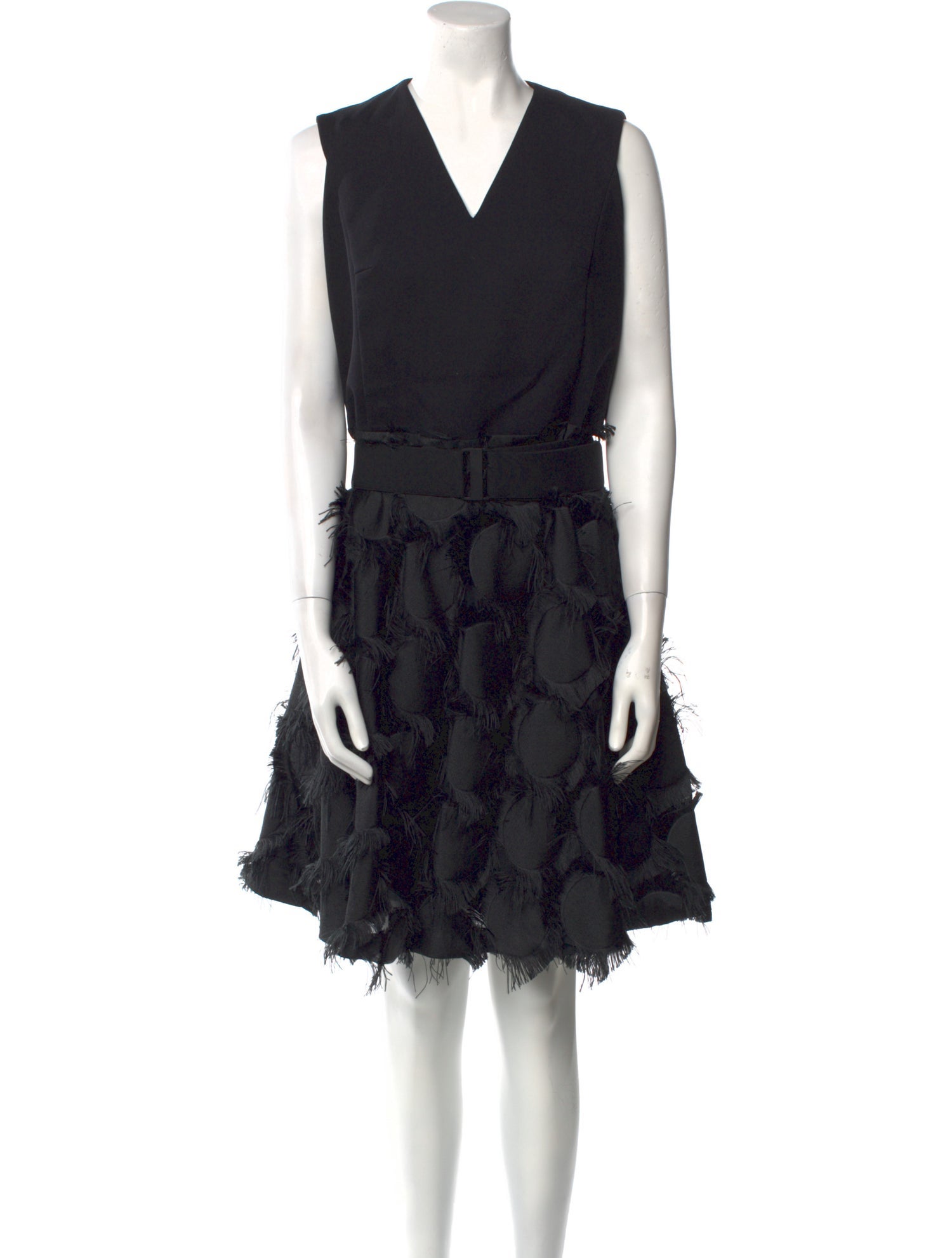 Akris Punto V-Neck Knee-Length Dress